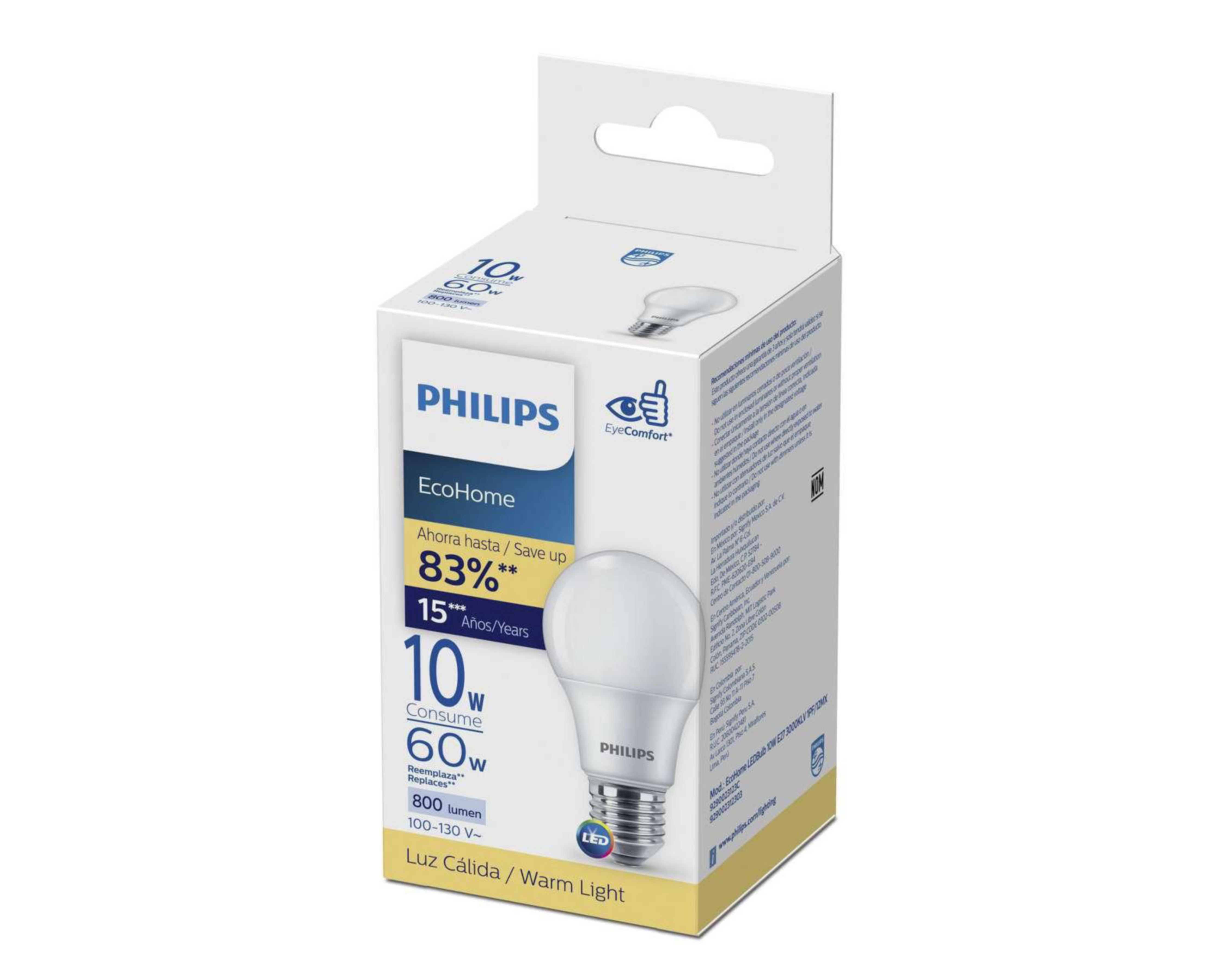 Foto 2 pulgar | Foco LED Phillips 10 W Luz Cálida