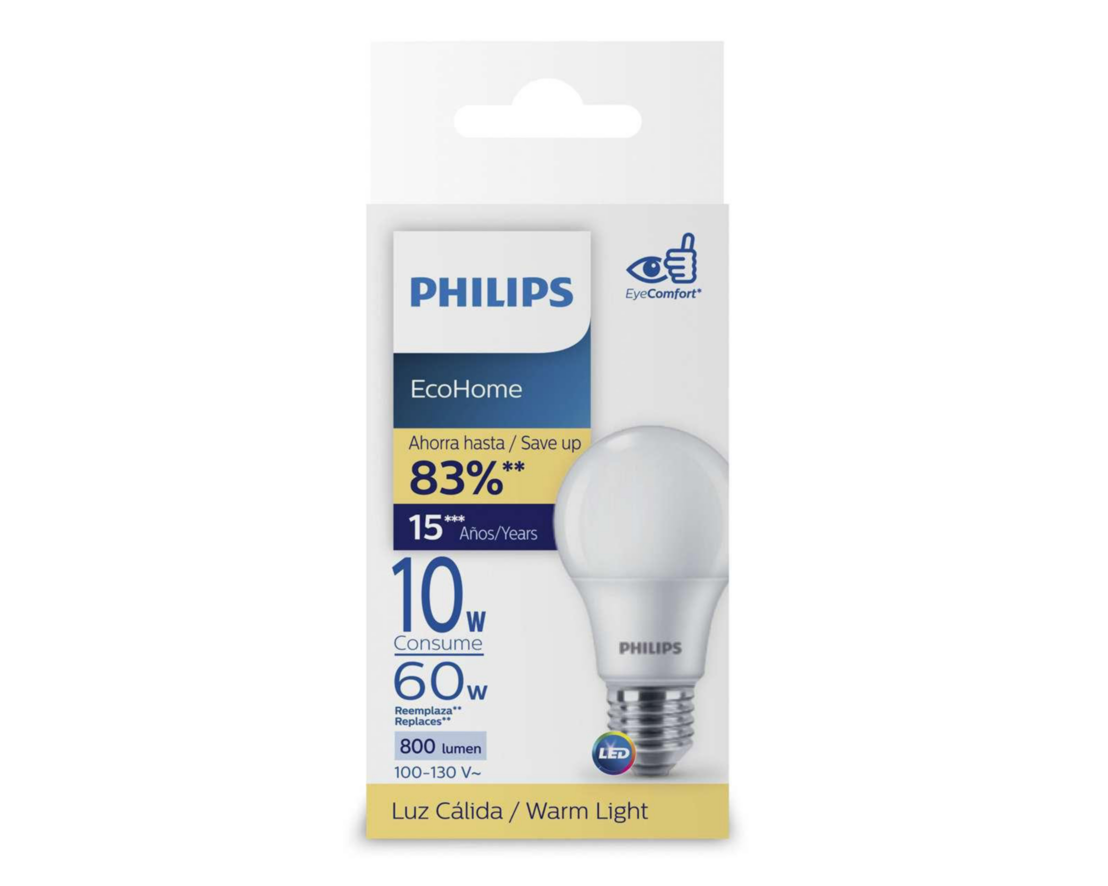 Foto 4 pulgar | Foco LED Phillips 10 W Luz Cálida