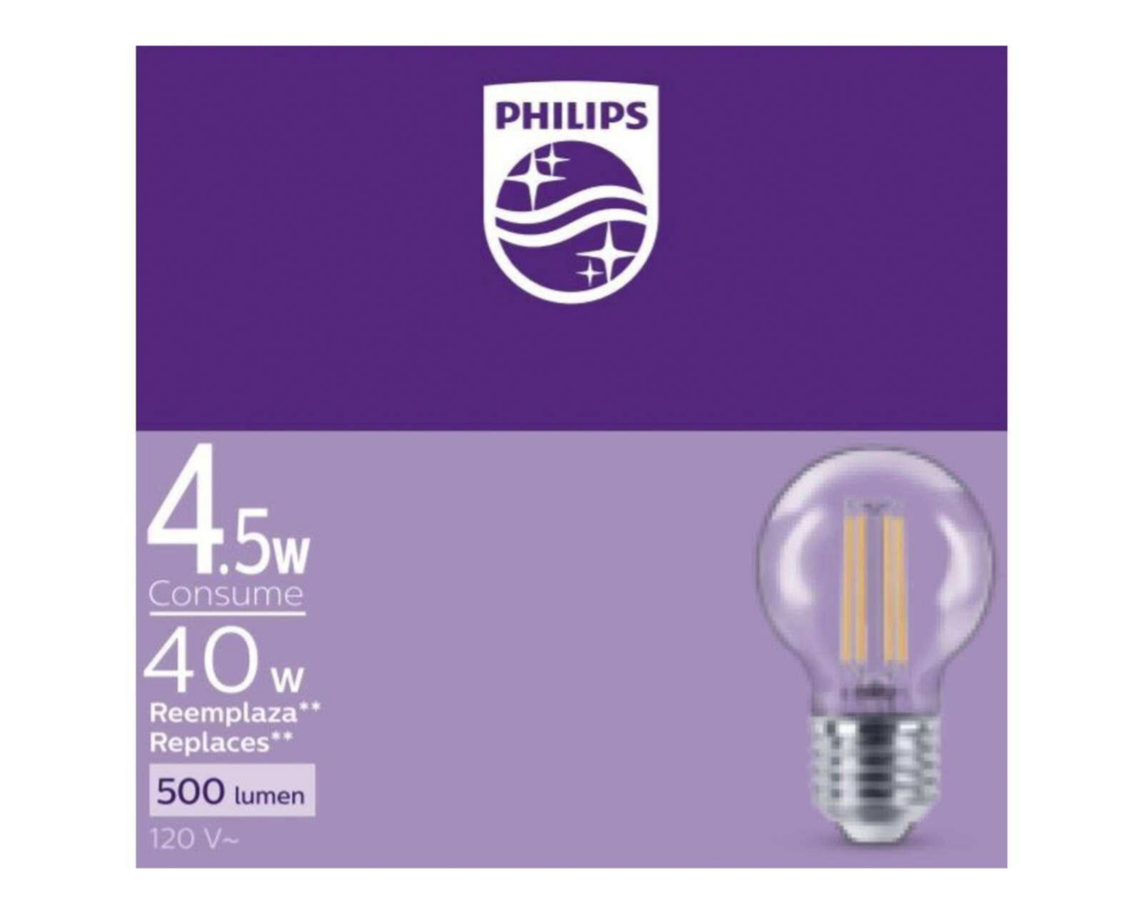 Foto 6 pulgar | Foco LED Philips 4.5 W Luz Cálida