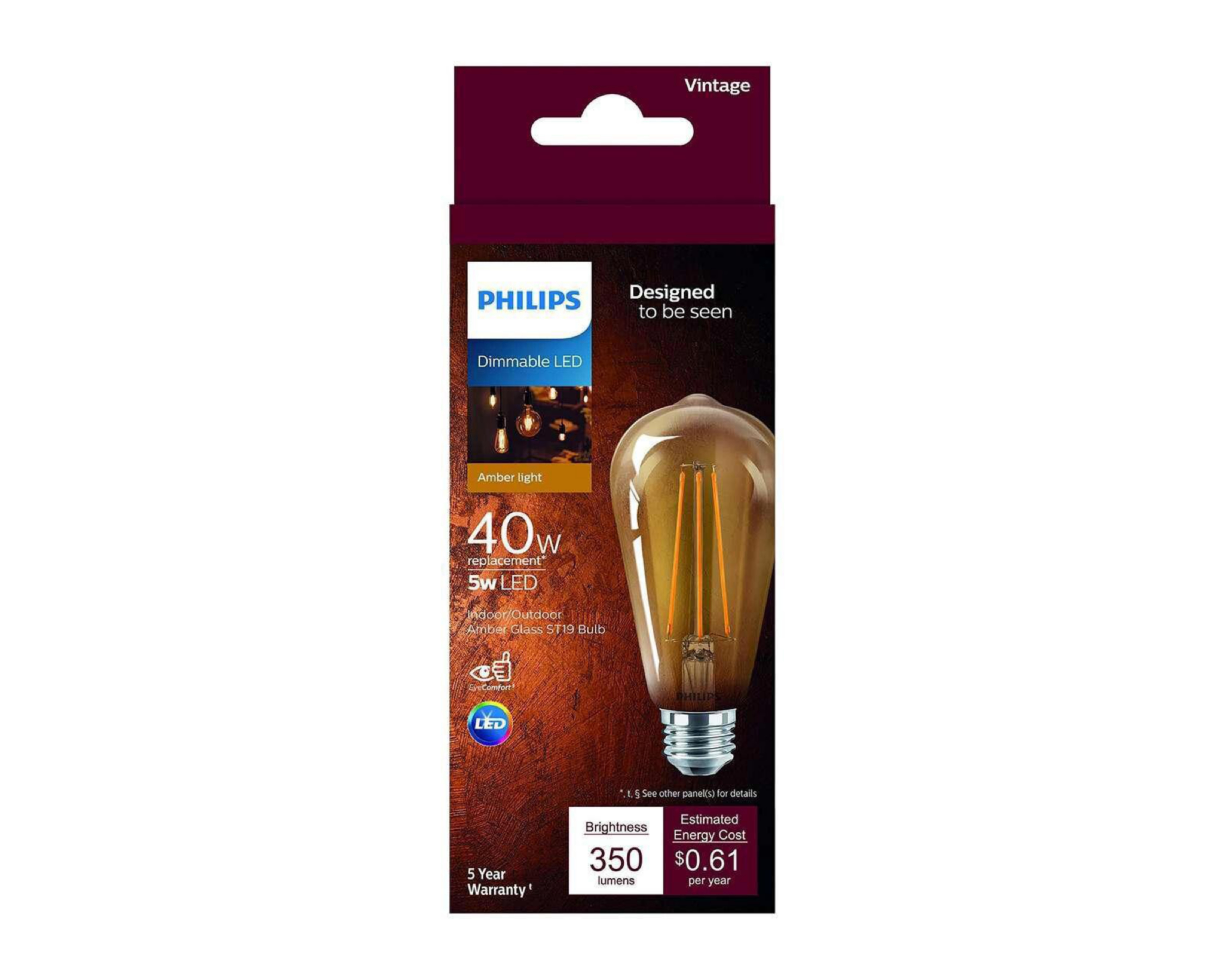 Foco LED Philips ST19 5 W $159