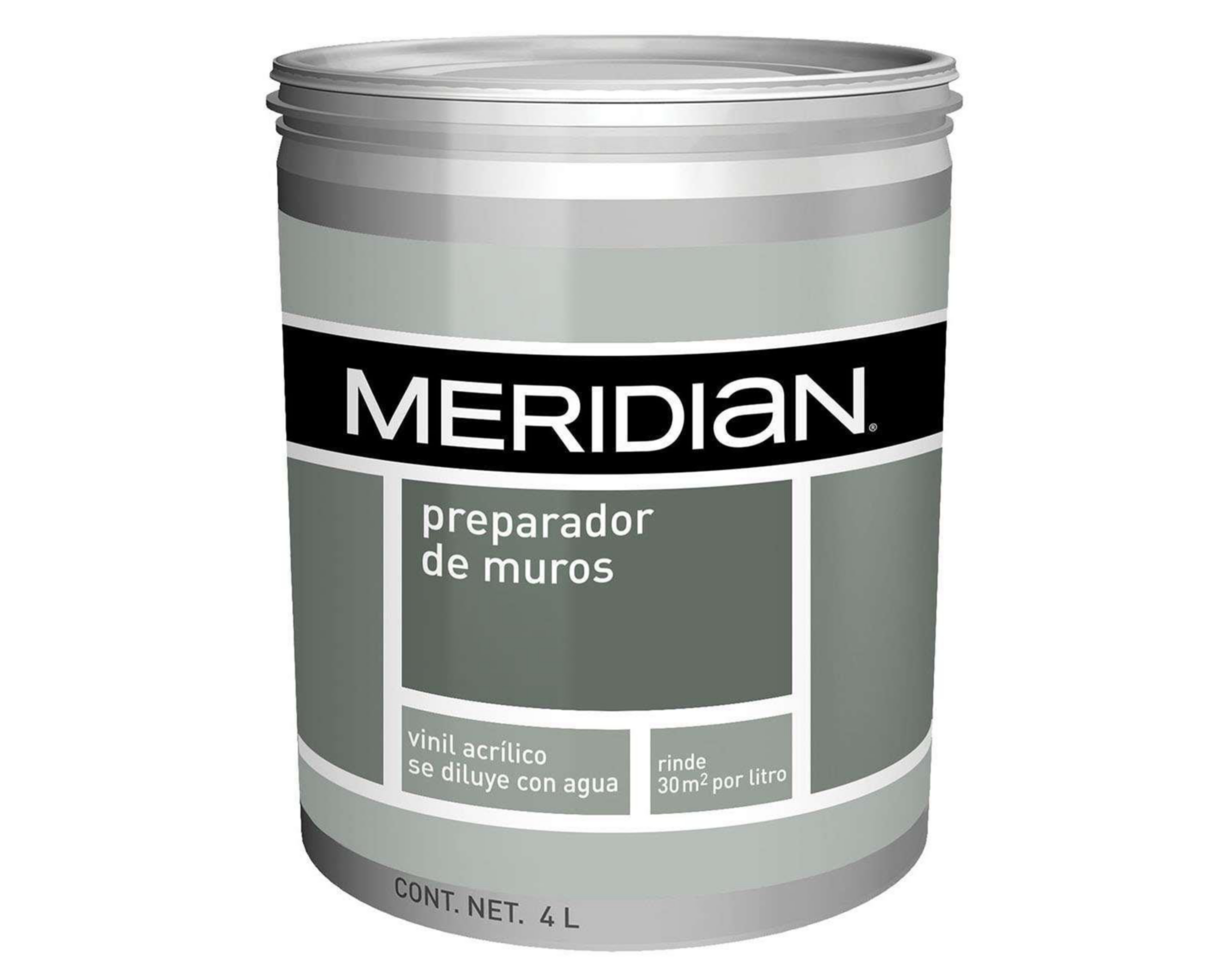 Preparador de Muros Acrílico Blanco Meridian 4 L $379