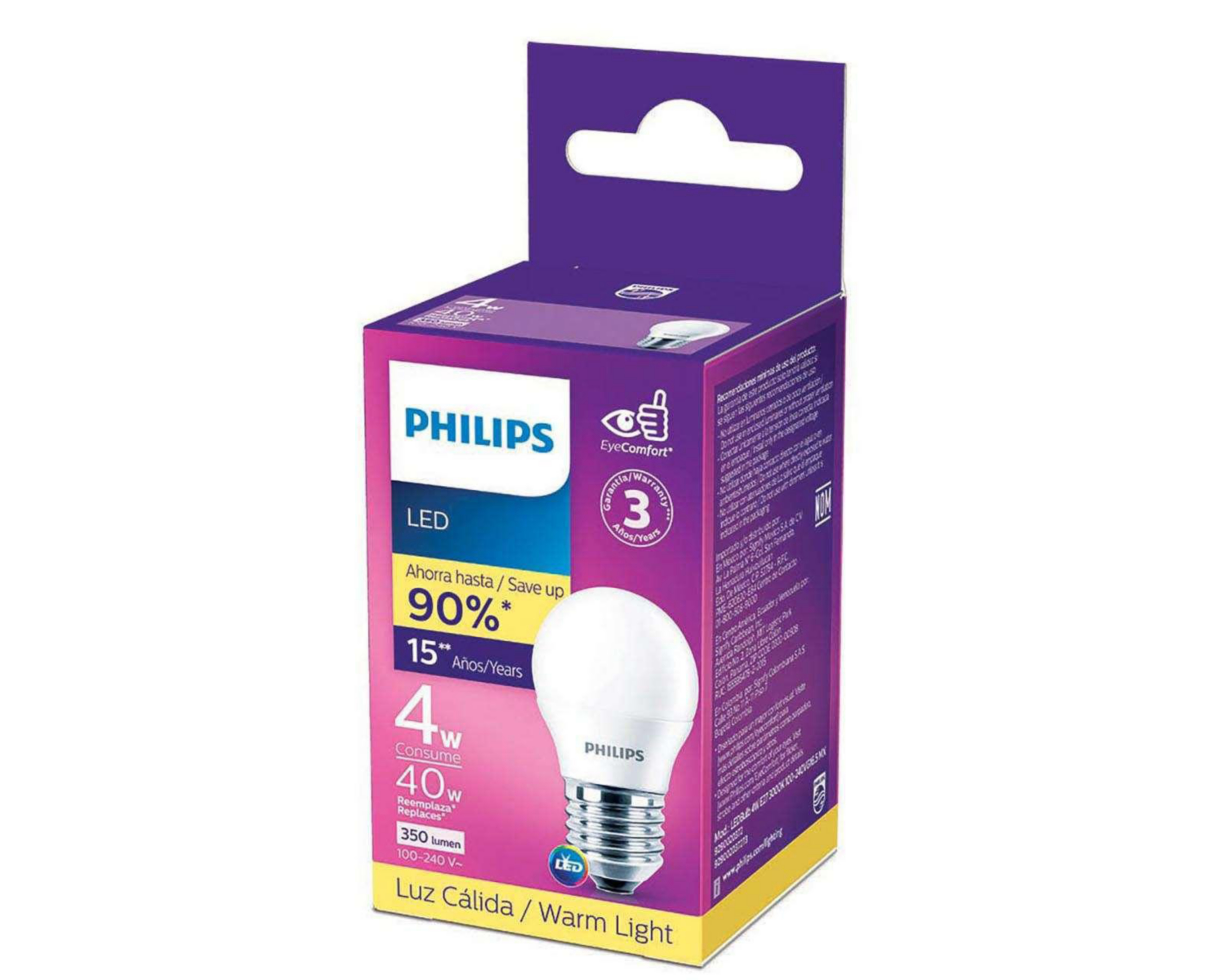 Foto 2 pulgar | Foco Led Phillips 4W