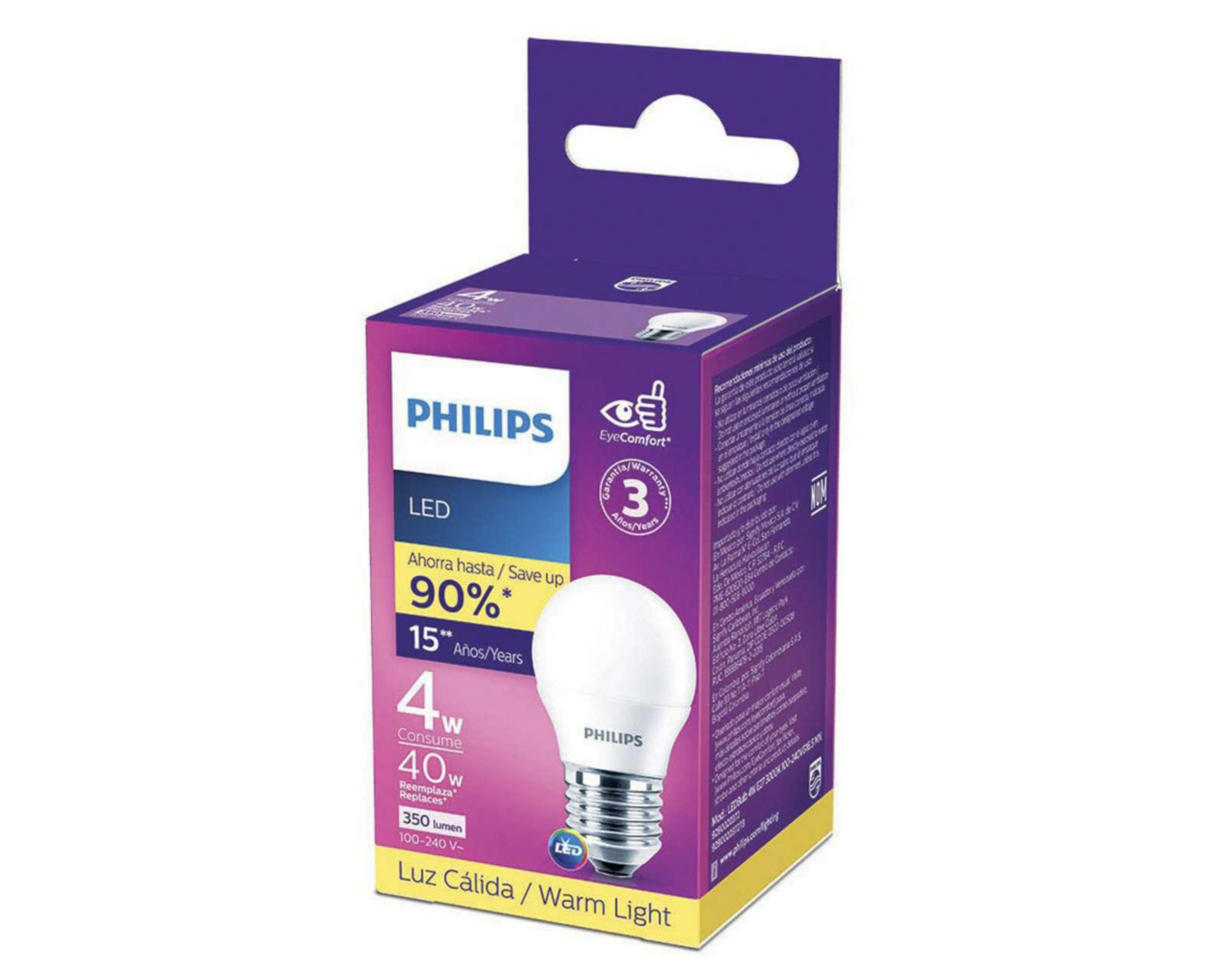 Foto 4 pulgar | Foco Led Phillips 4W