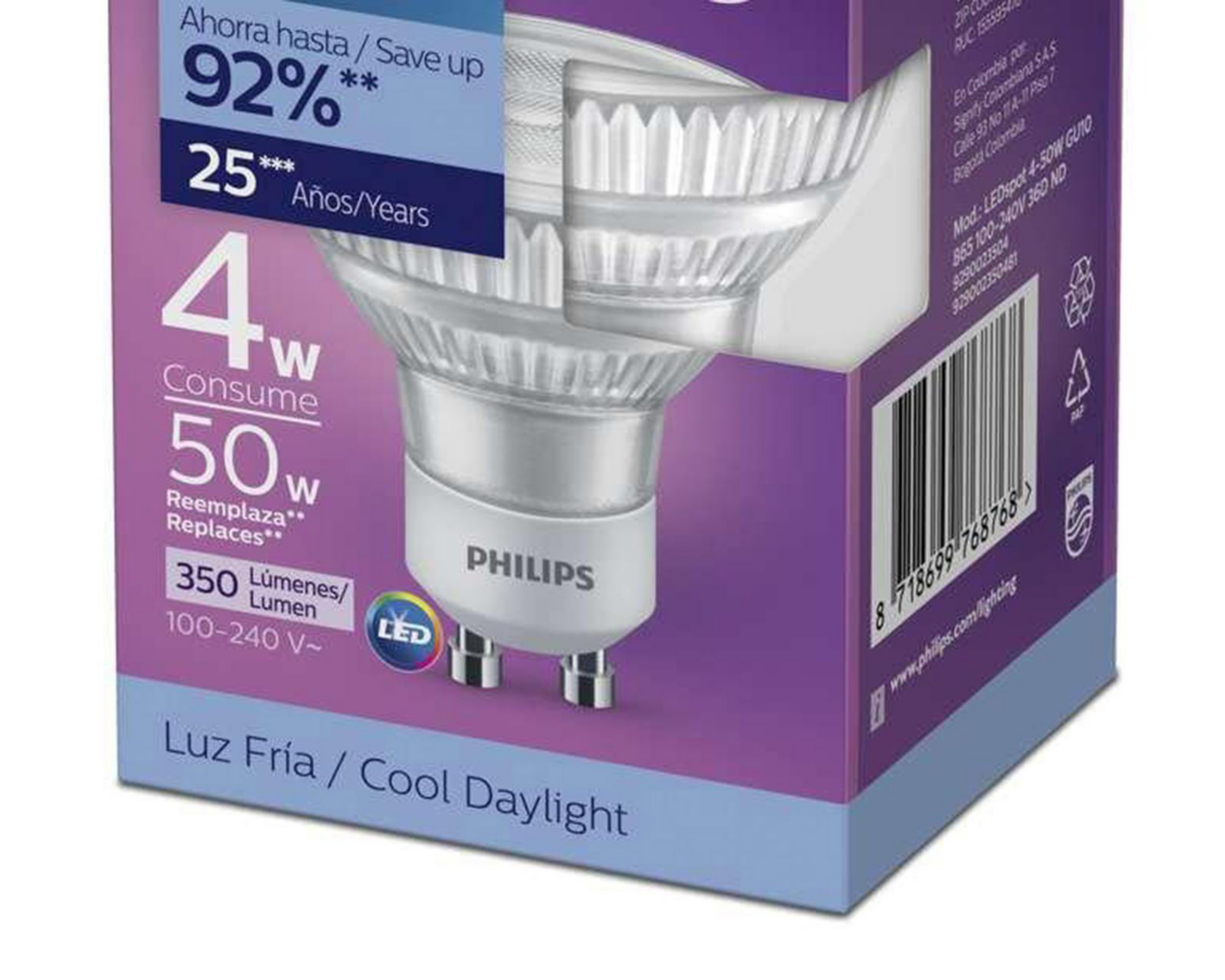 Foto 2 | Foco LED Philips 5 W Luz Fría