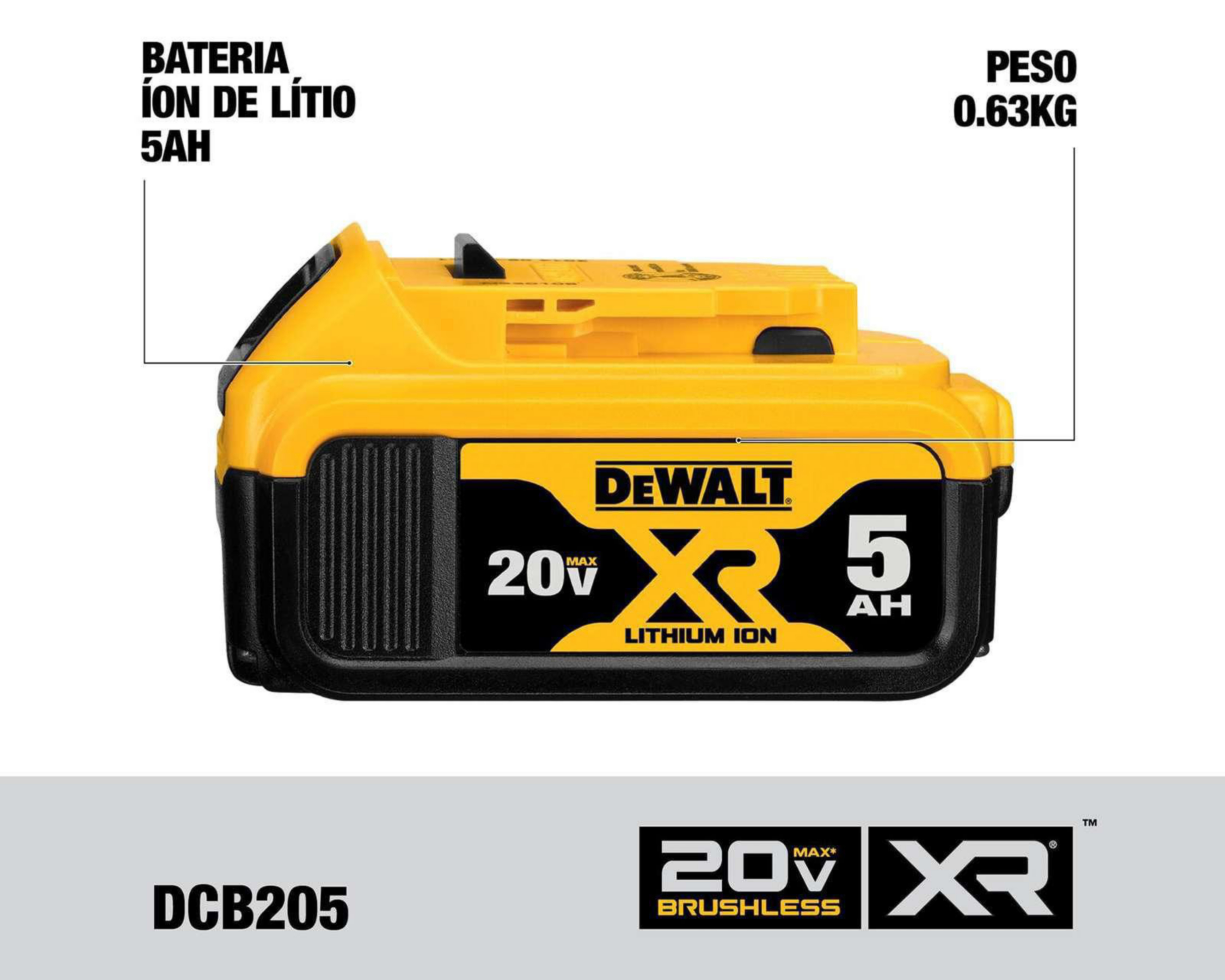 Foto 3 pulgar | Batería Dewalt 20 V