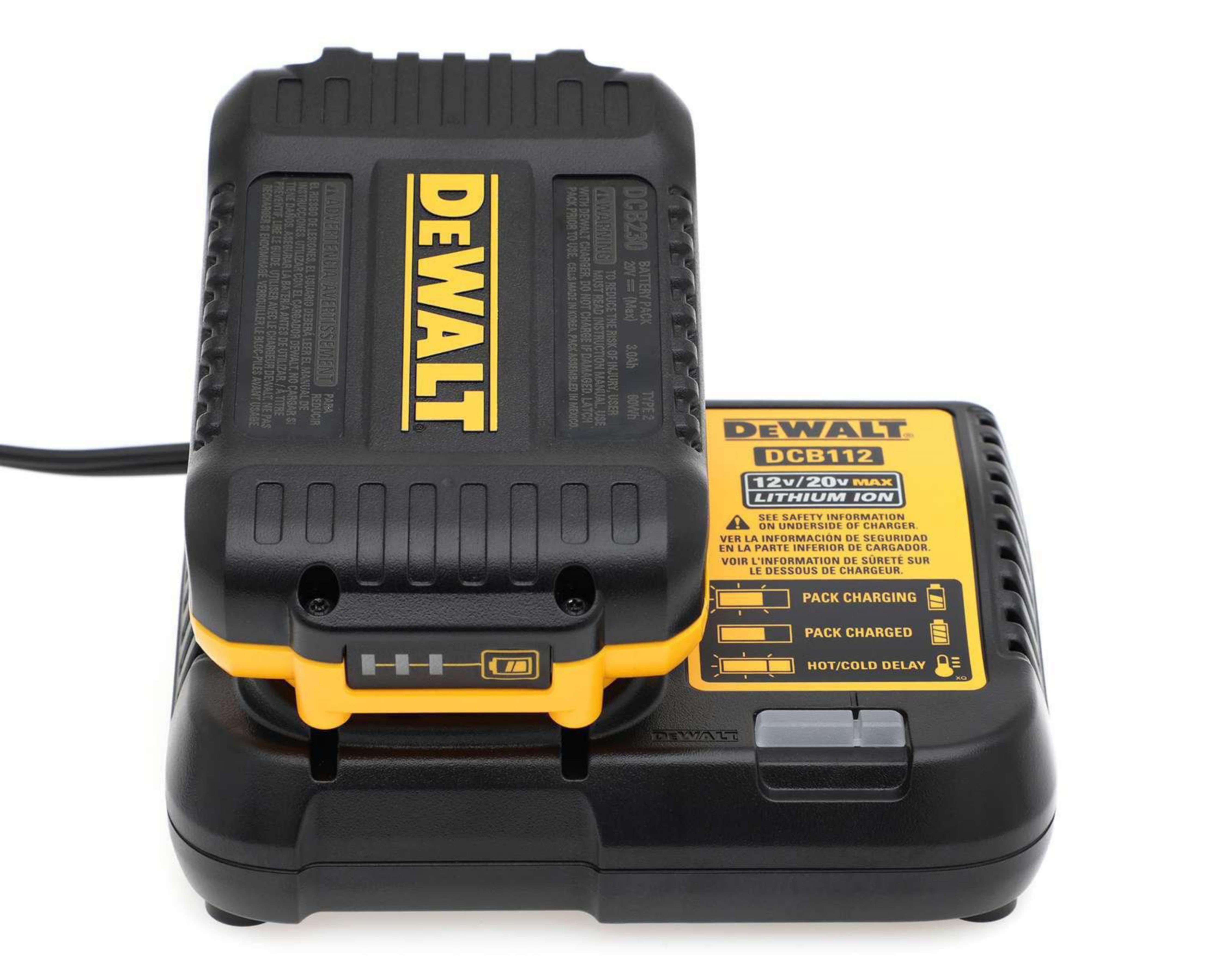 Foto 4 pulgar | Batería y Cargador DeWalt DCB230C 20V XR Max 3