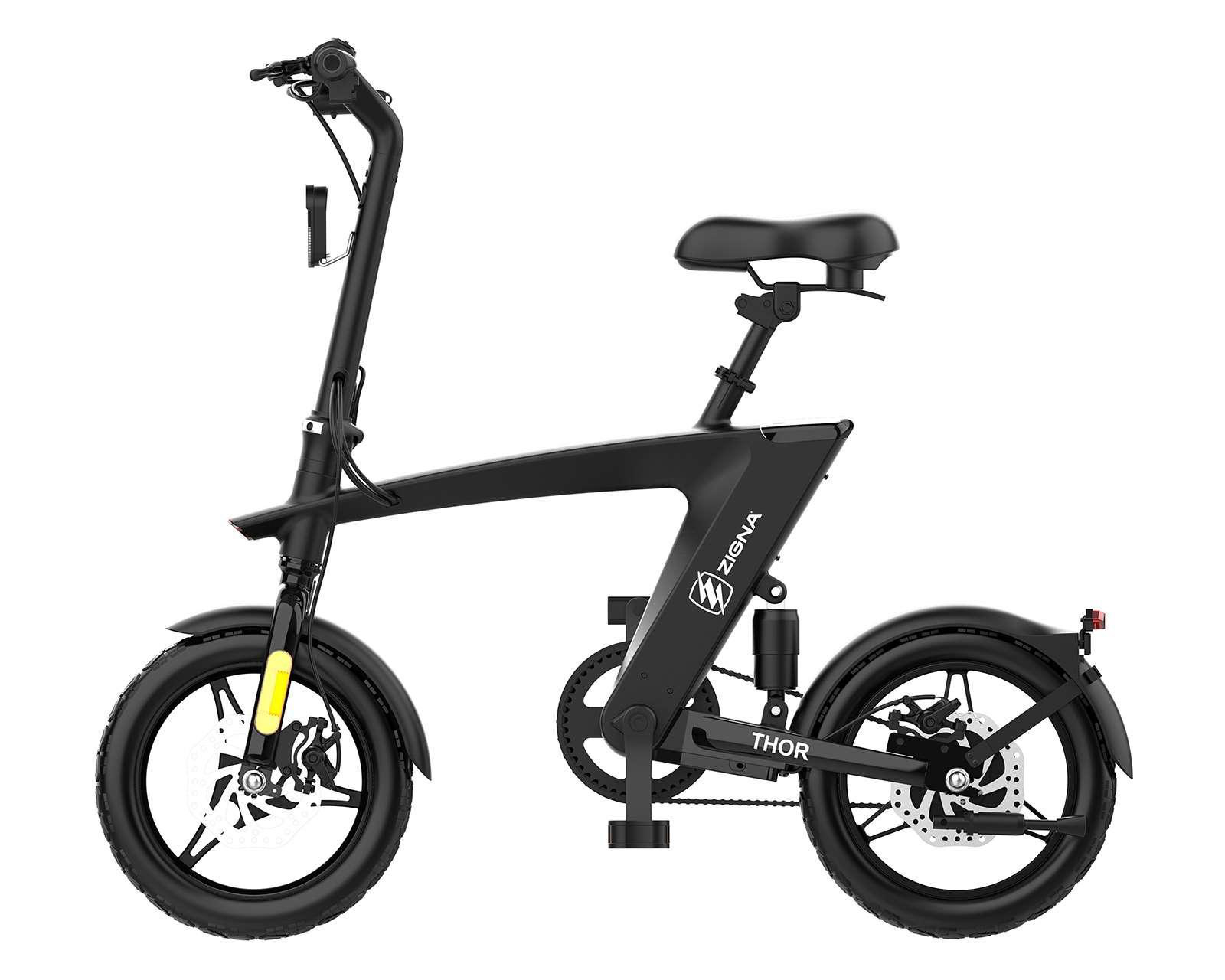 Bicicleta Eléctrica Zigna 14" Thor hasta 25 km/h Negro