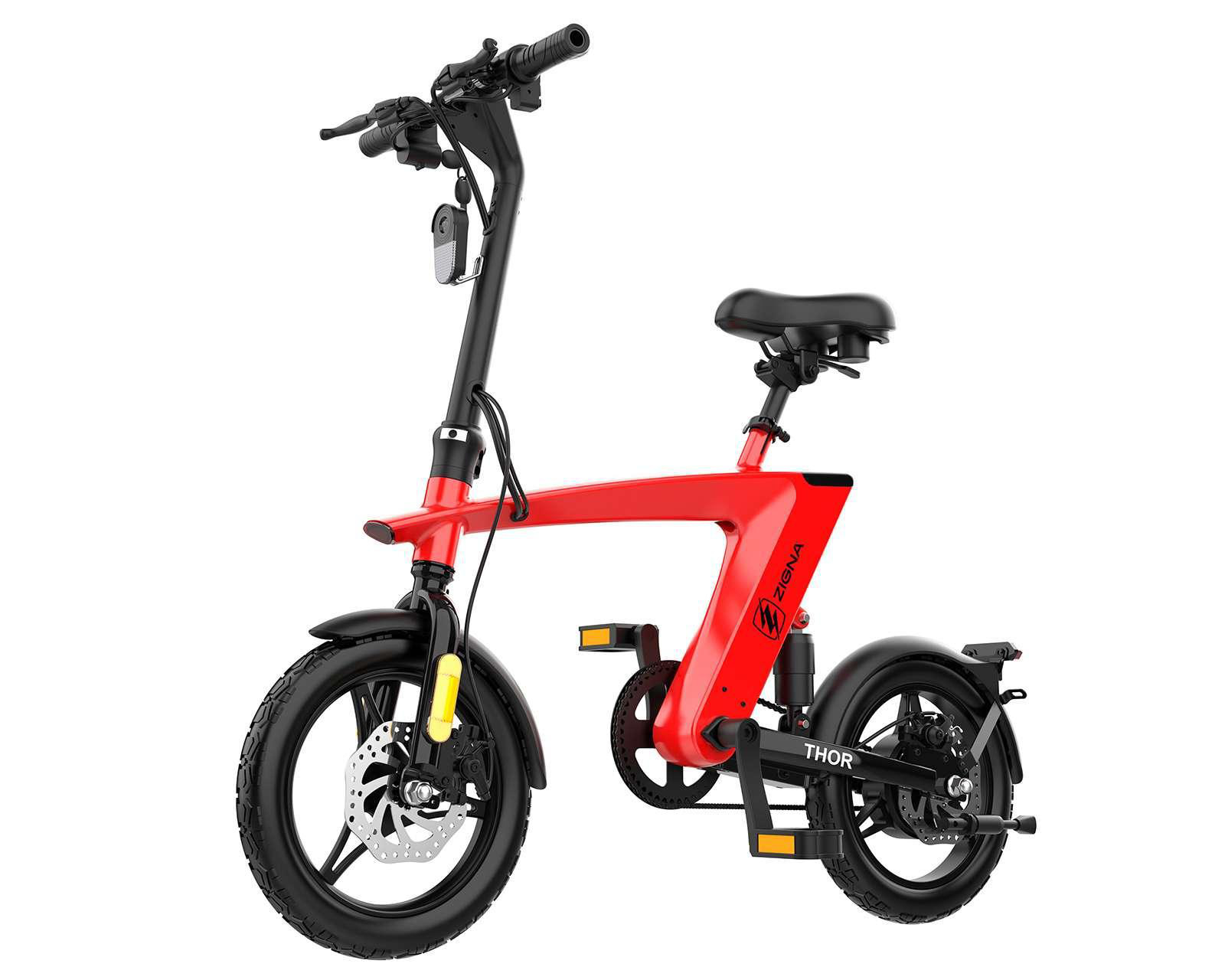 Bicicleta Eléctrica Zigna Thor 14" 25 km/h Rojo