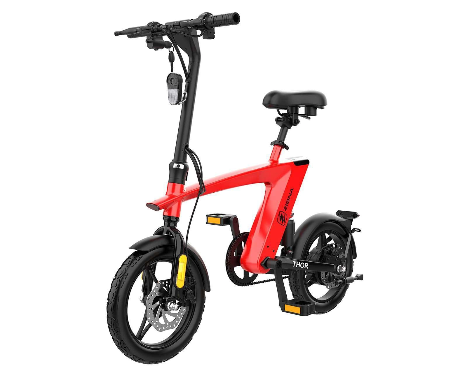 Foto 4 | Bicicleta Eléctrica Zigna Thor 14" 25 km/h Rojo