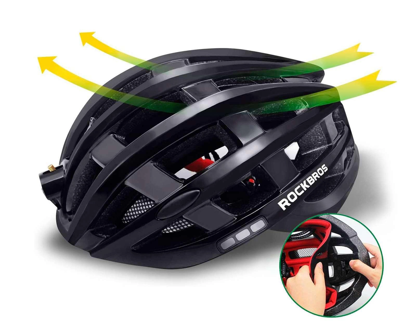 Foto 4 pulgar | Casco para Ciclista Rockbros Negro