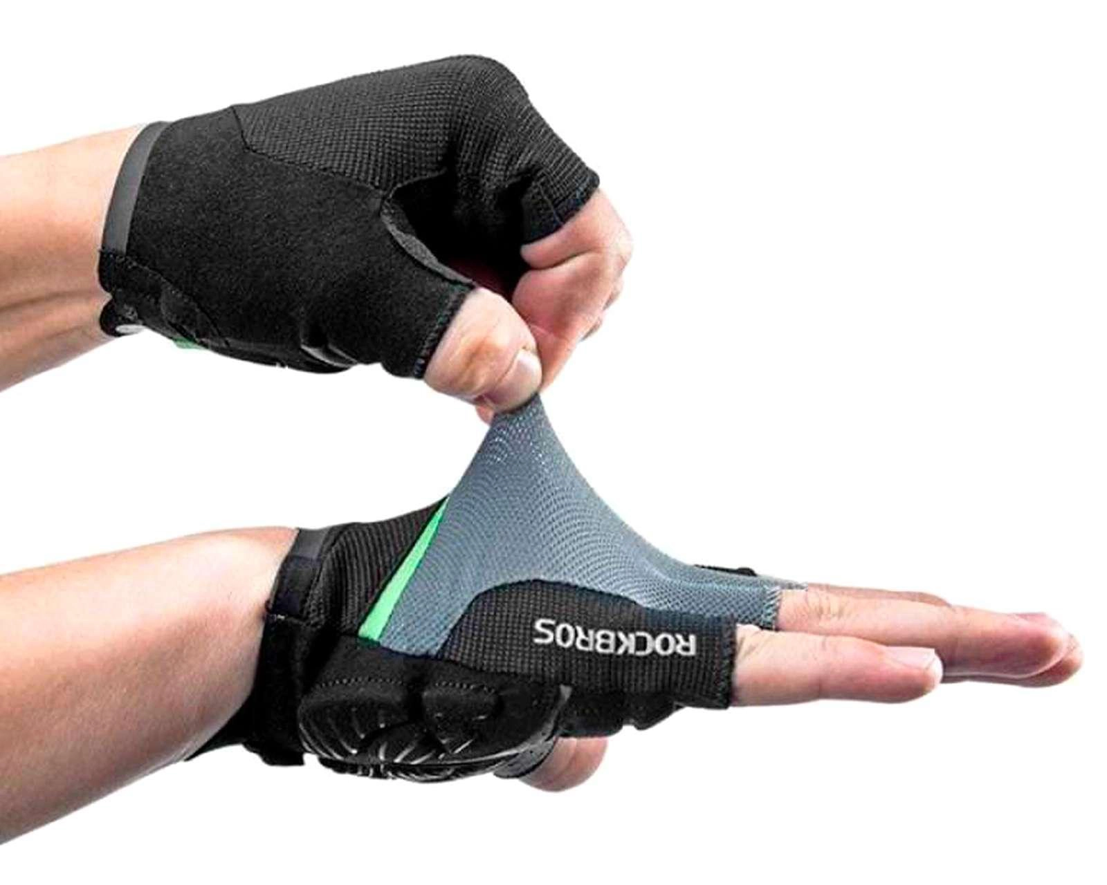 Foto 3 pulgar | Guantes para Ciclismo Rockbros Negros
