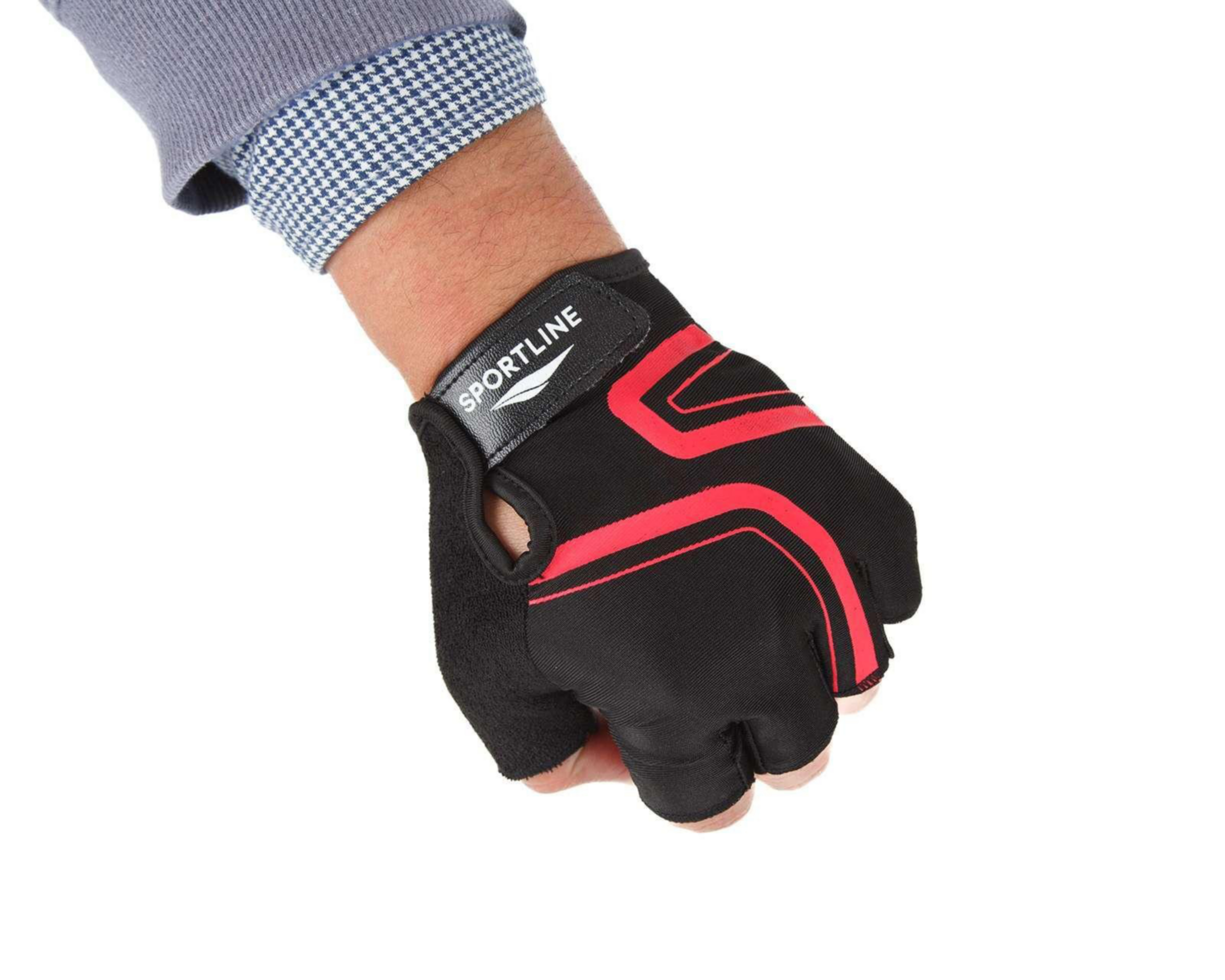 Foto 4 pulgar | Guantes para Ciclismo Sportline SPTLBGC-01GEG Negros Extra Grande