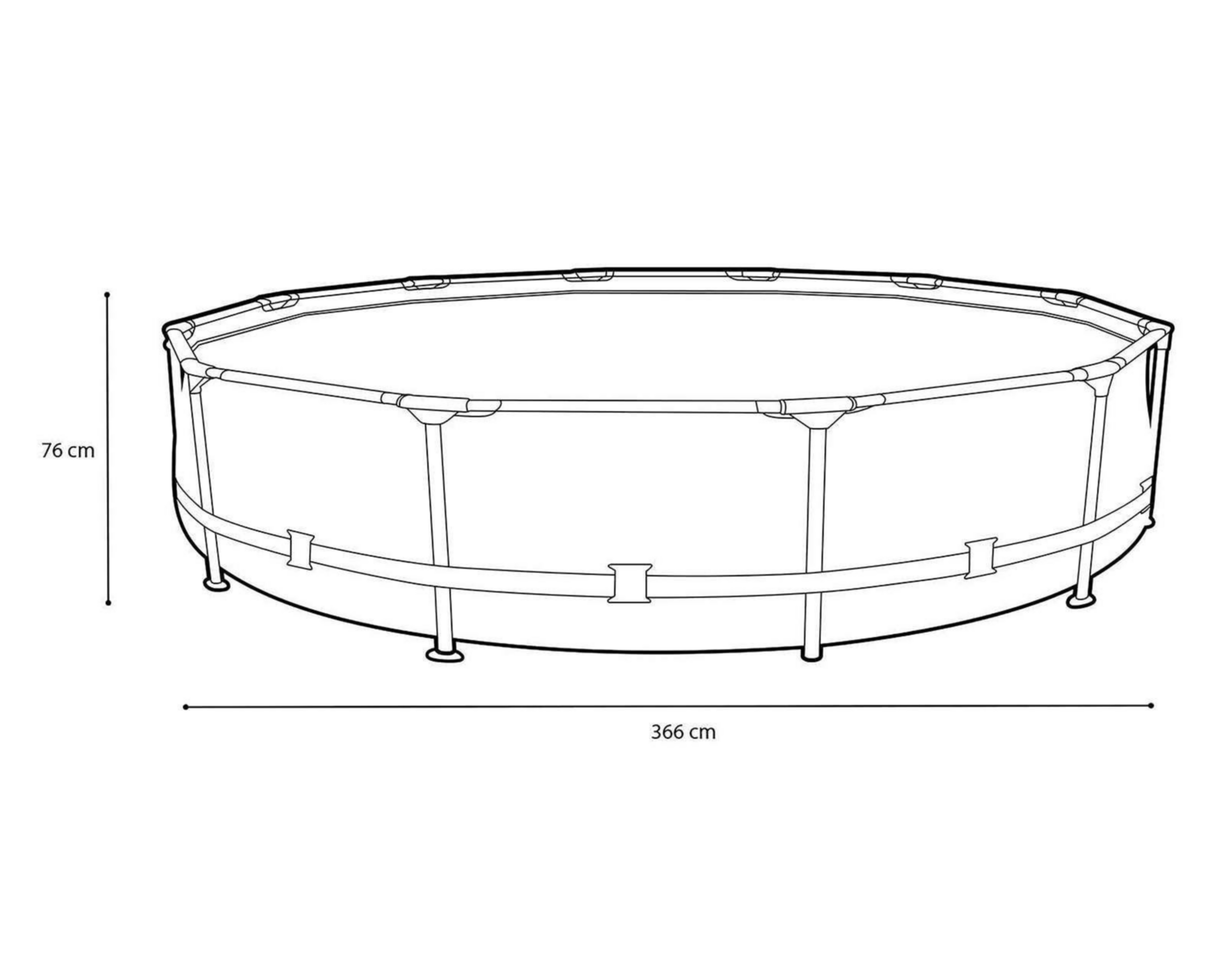 Foto 5 pulgar | Alberca Circular Intex 6503 L 366 x 76 cm