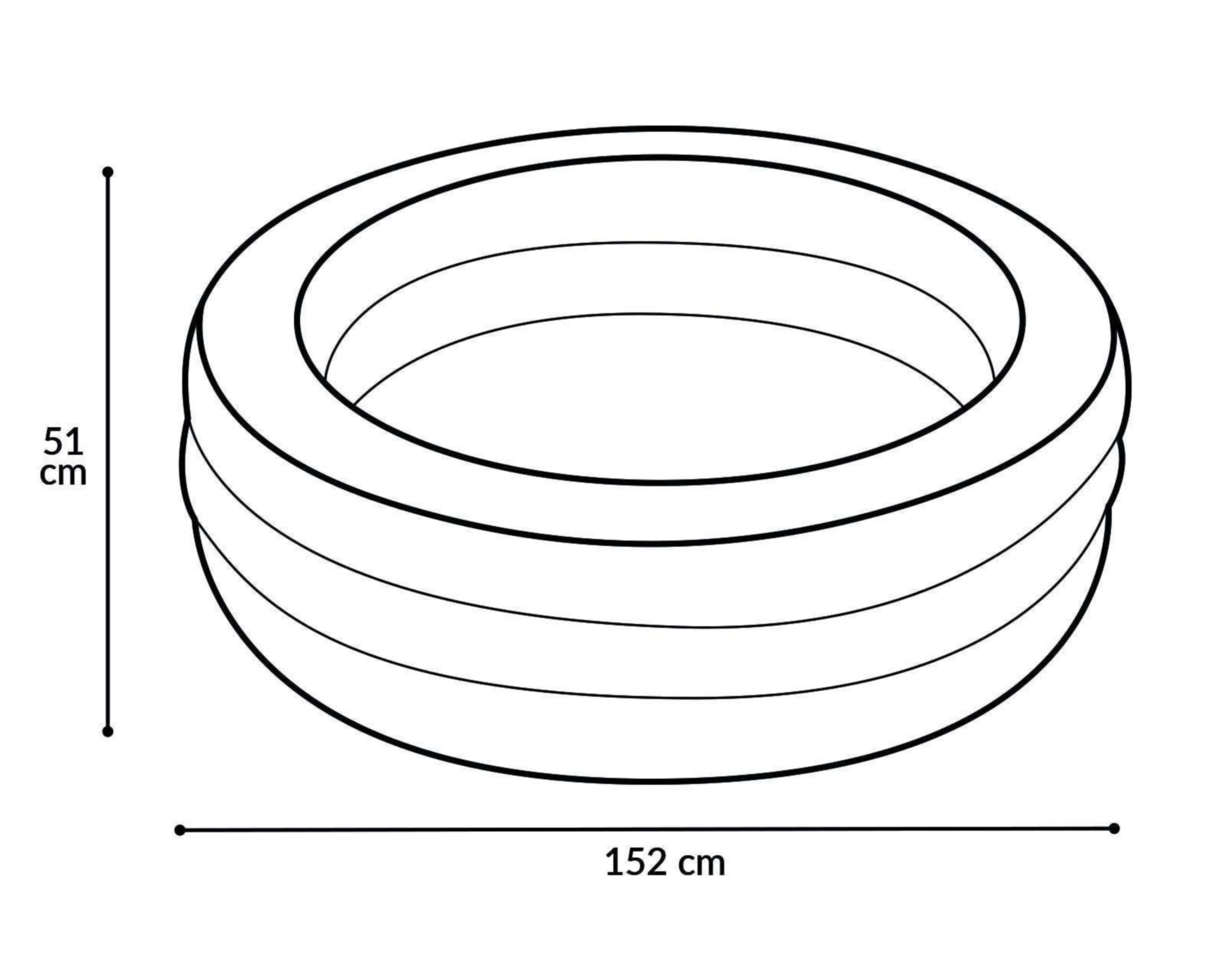 Foto 8 pulgar | Alberca Infantil Circular Bestway 400 L 152 x 51 cm