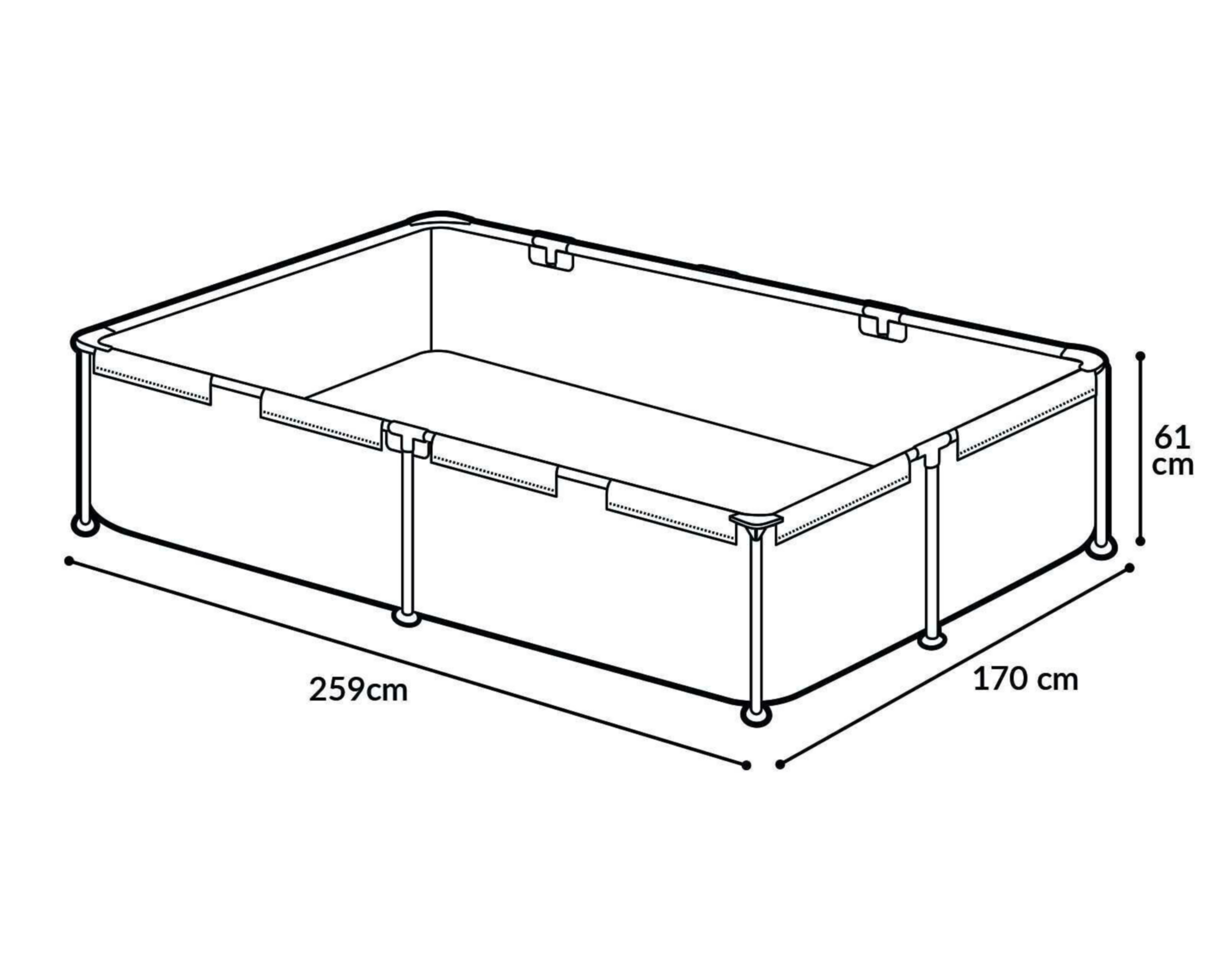 Foto 2 | Alberca Rectangular Bestway 2300 L 259 x 170 x 61 cm