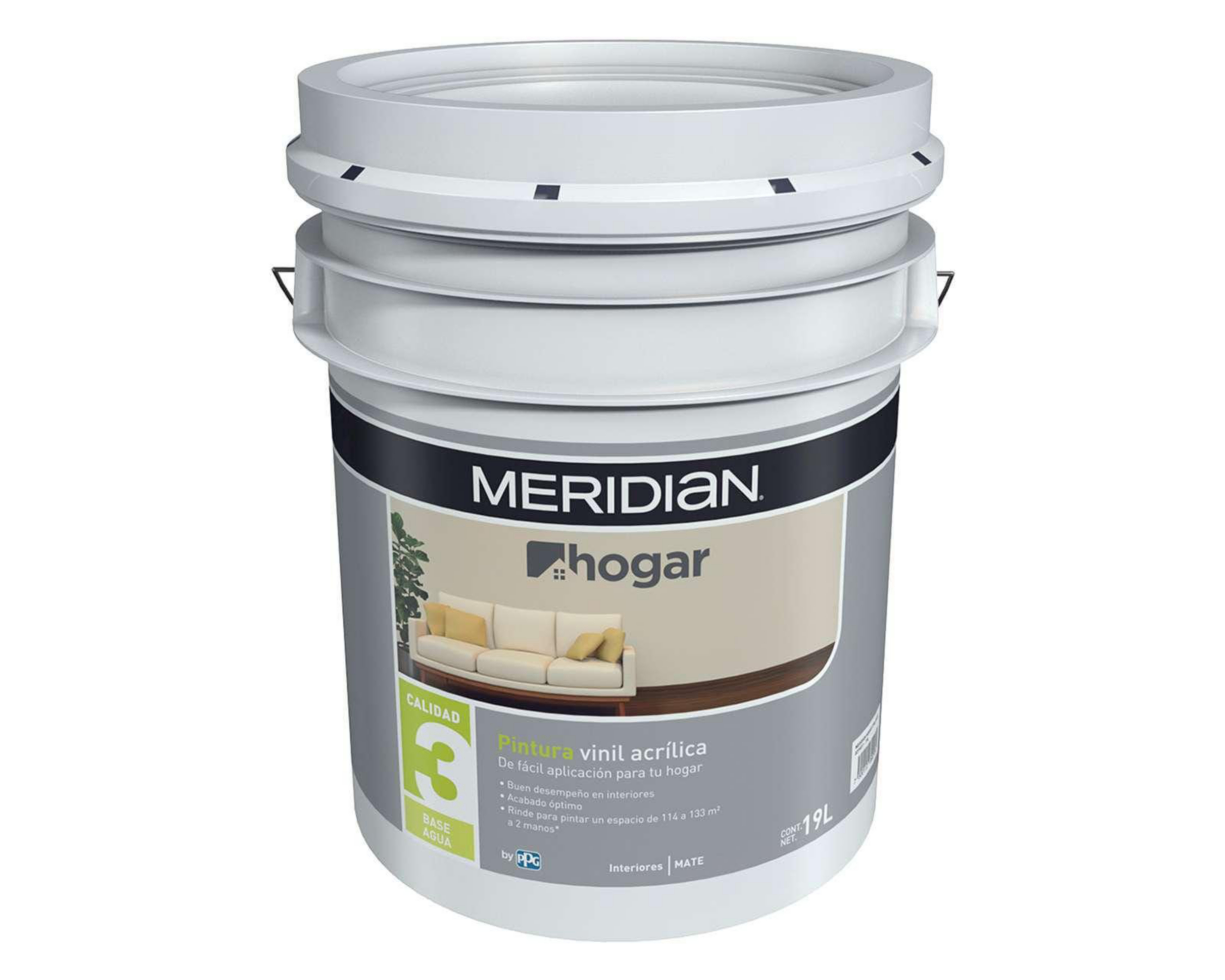 Pintura Vinil Acrílica Meridian Blanca 19 l