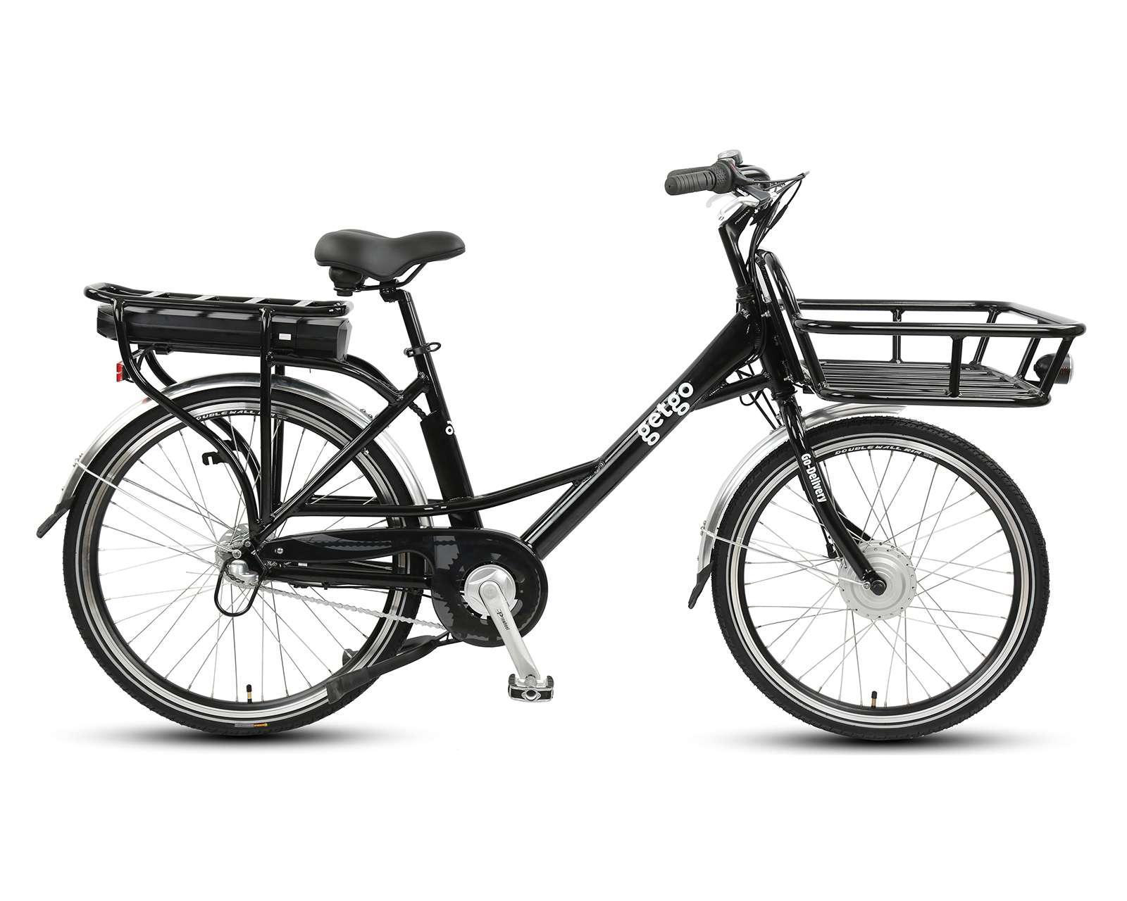 Bicicleta Eléctrica Motor 250 W Getgo Go Delivery 24" Negra