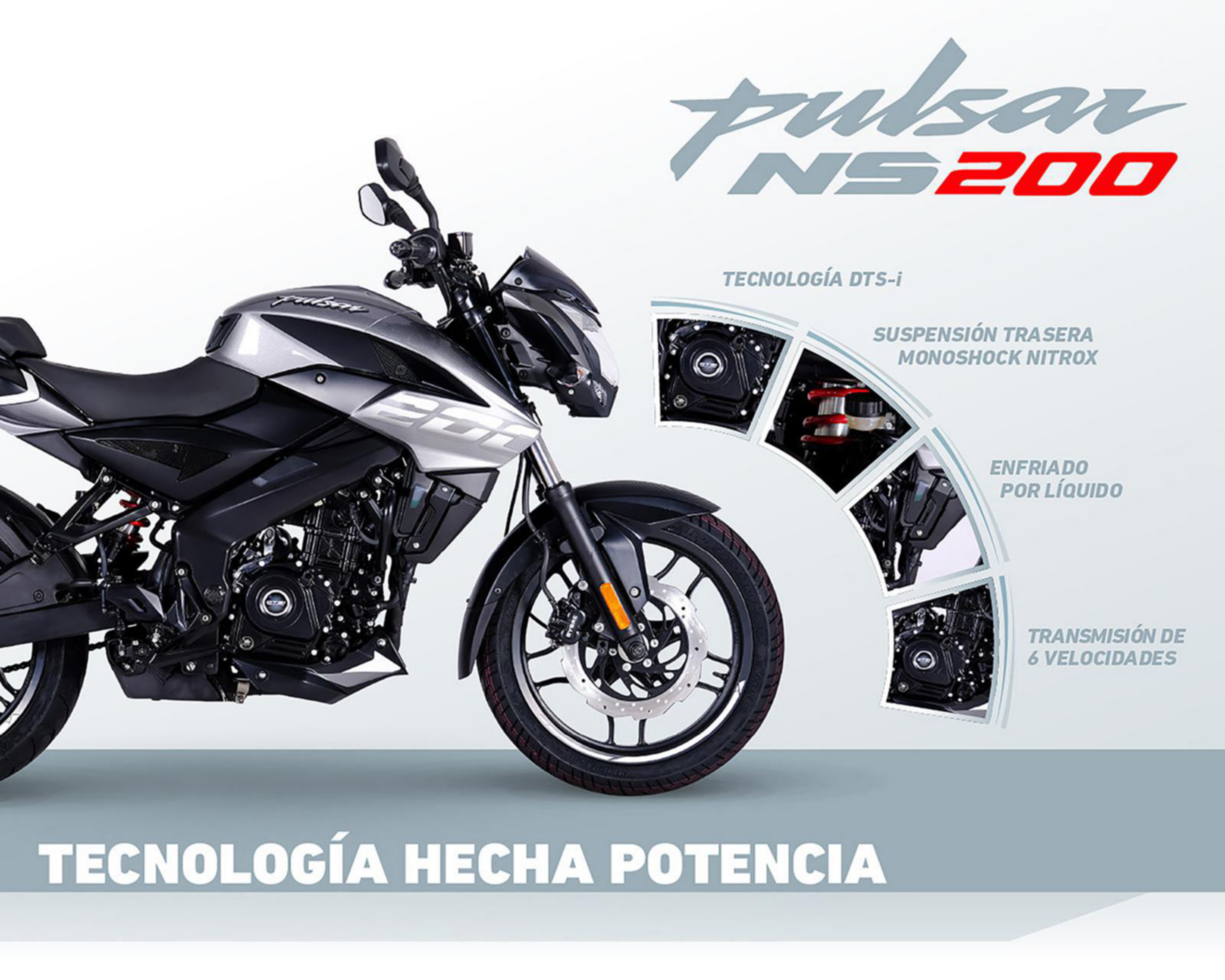 Foto 8 pulgar | Motocicleta Bajaj Pulsar NS 200 cc 2022