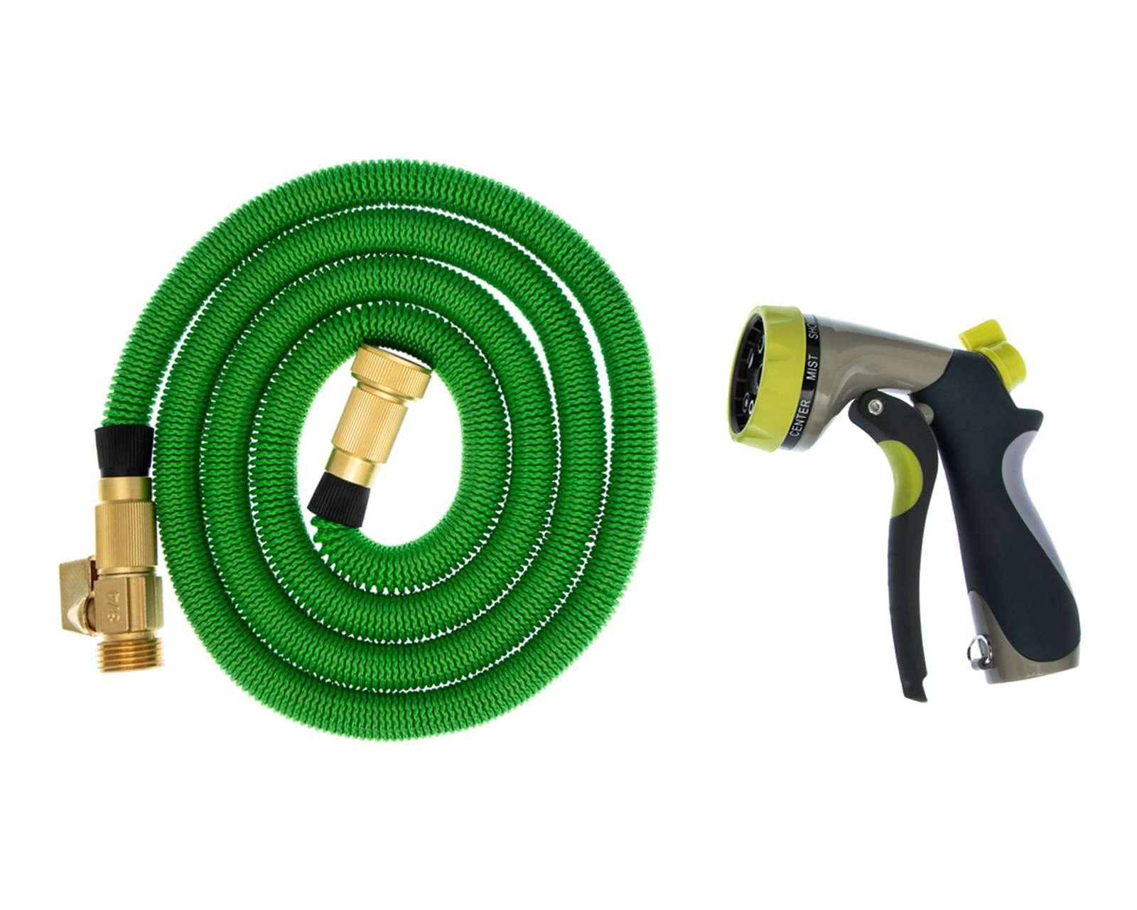 Manguera y Pistola de Riego Brave 5 m Verde