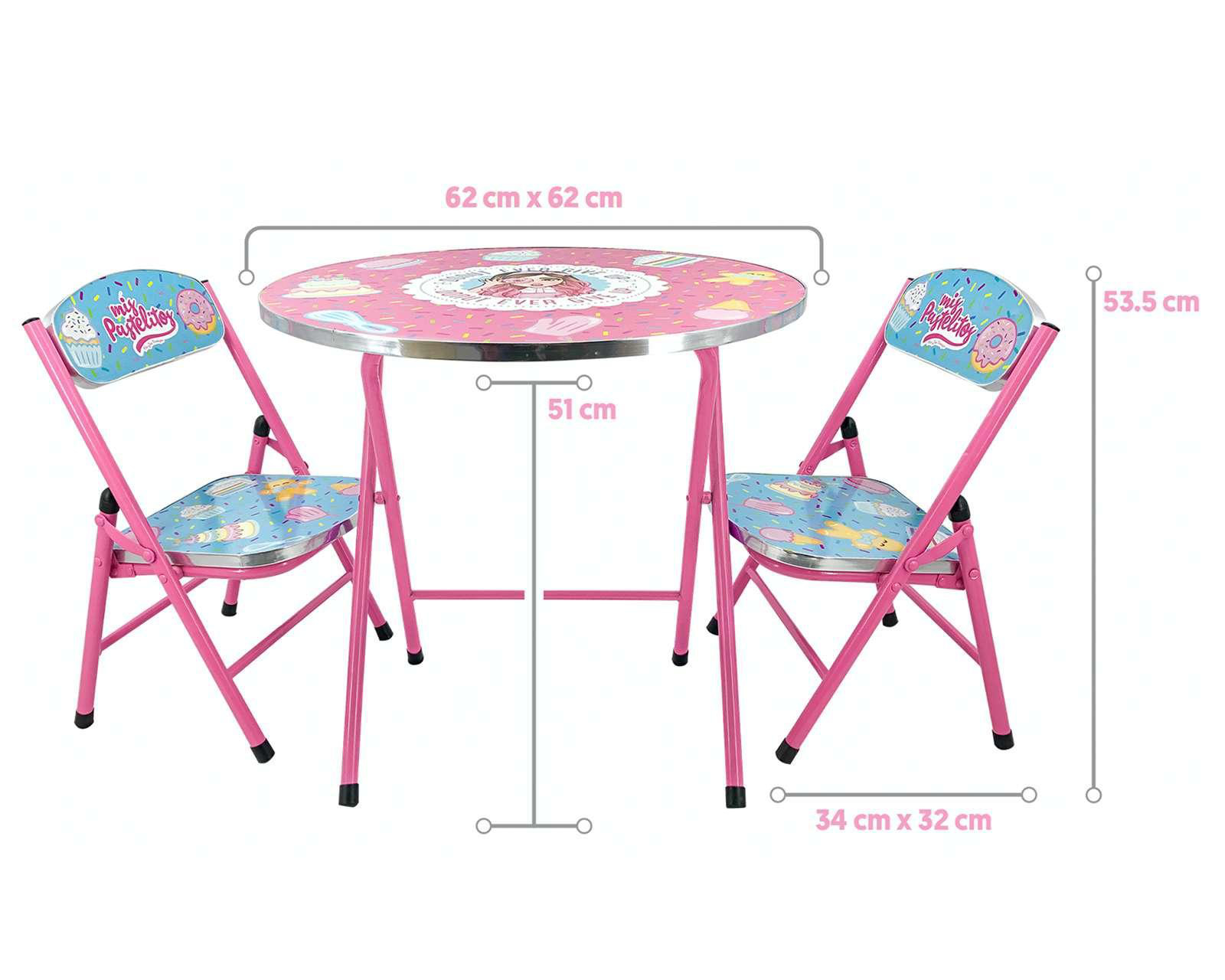 Foto 3 | Mesa con 2 Sillas Mis Pastelitos