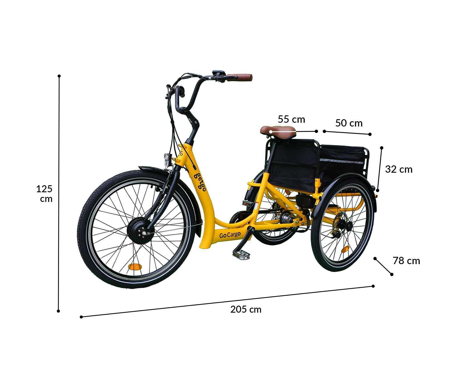 Foto 9 pulgar | Scooter Eléctrico GetGo Go Cargo hasta 25 km/h Amarillo