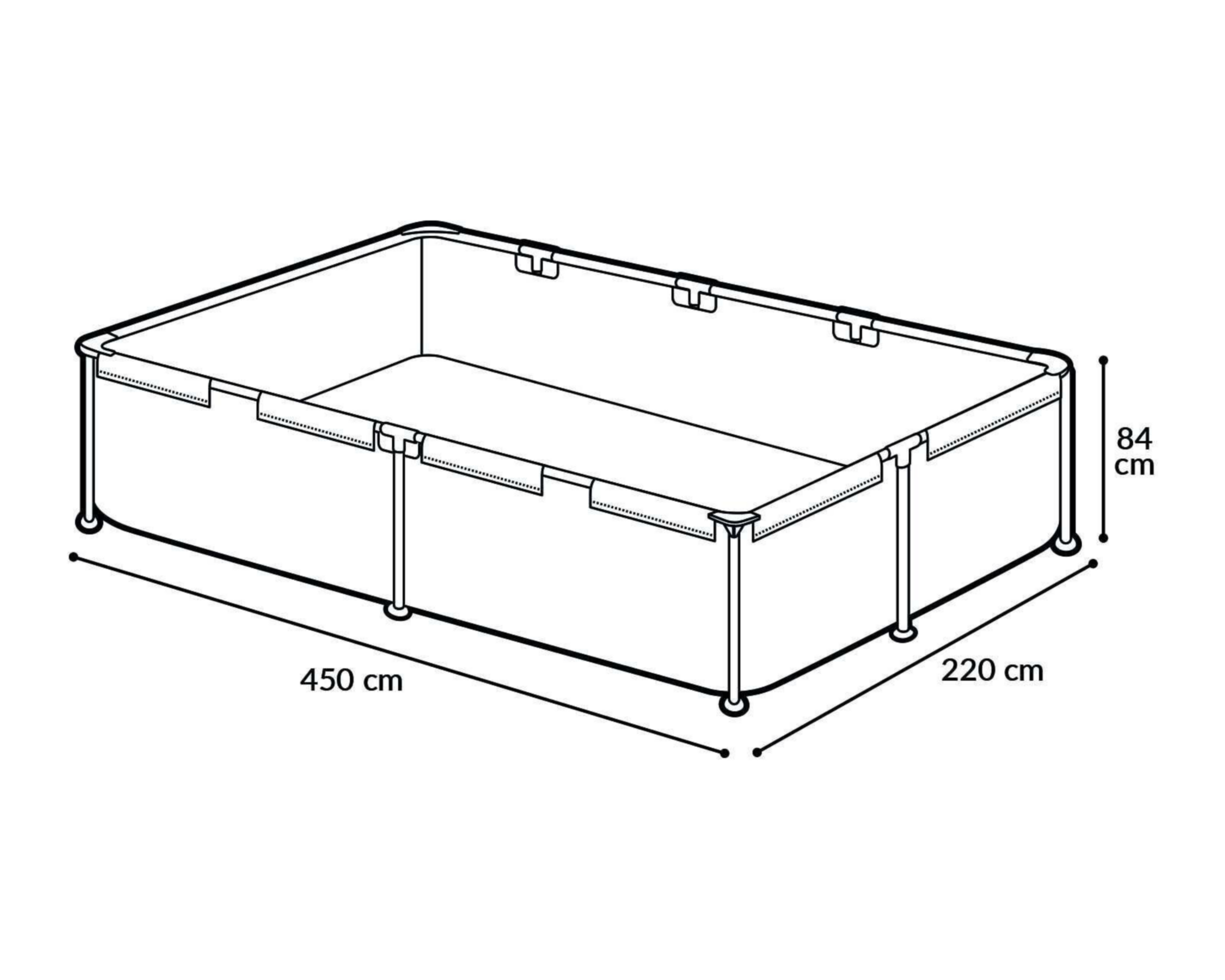 Foto 6 pulgar | Alberca Rectangular Intex 7127 L 450 x 220 x 84 cm