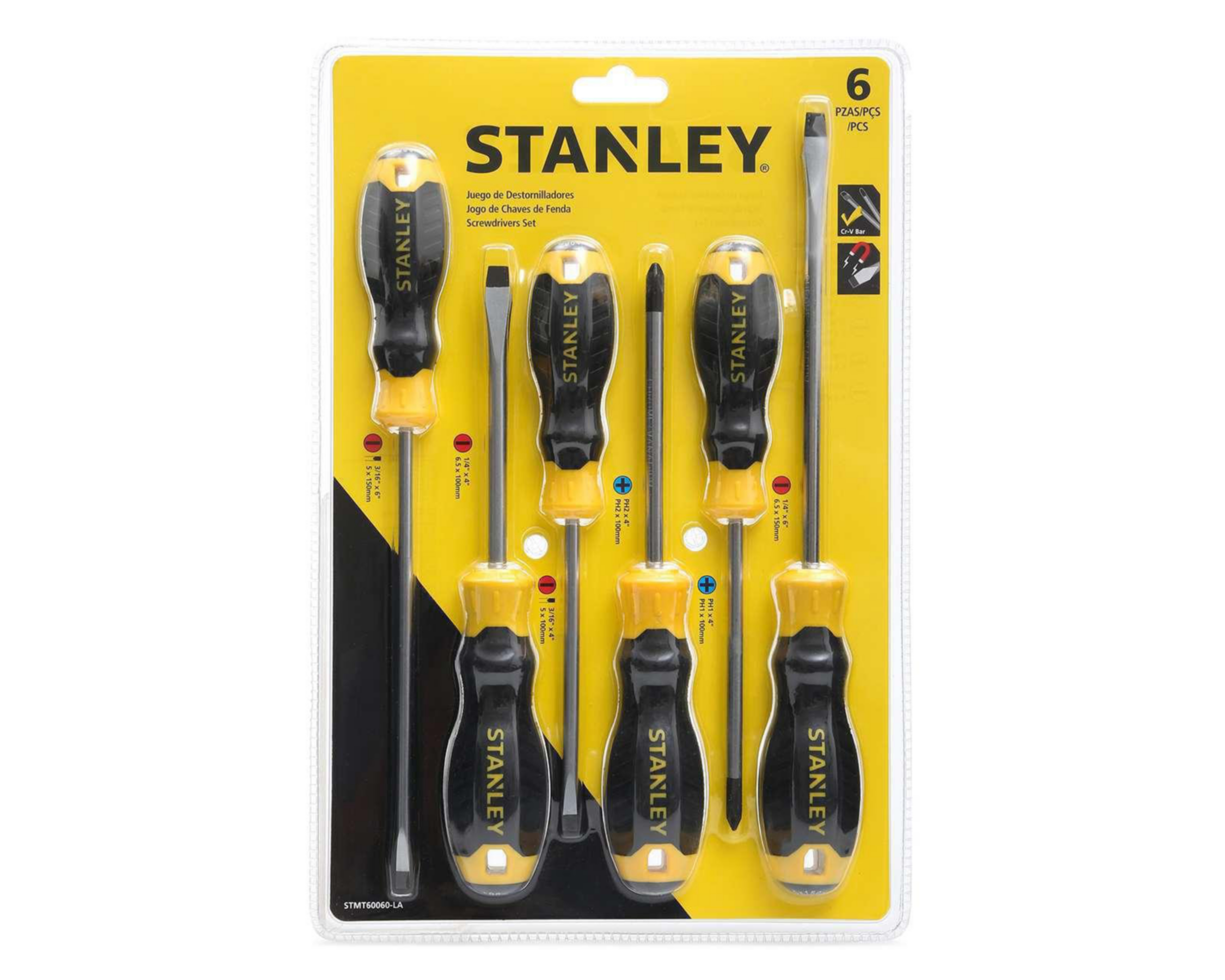 Juego de Desarmadores Stanley STMT60060L-LA  6 piezas