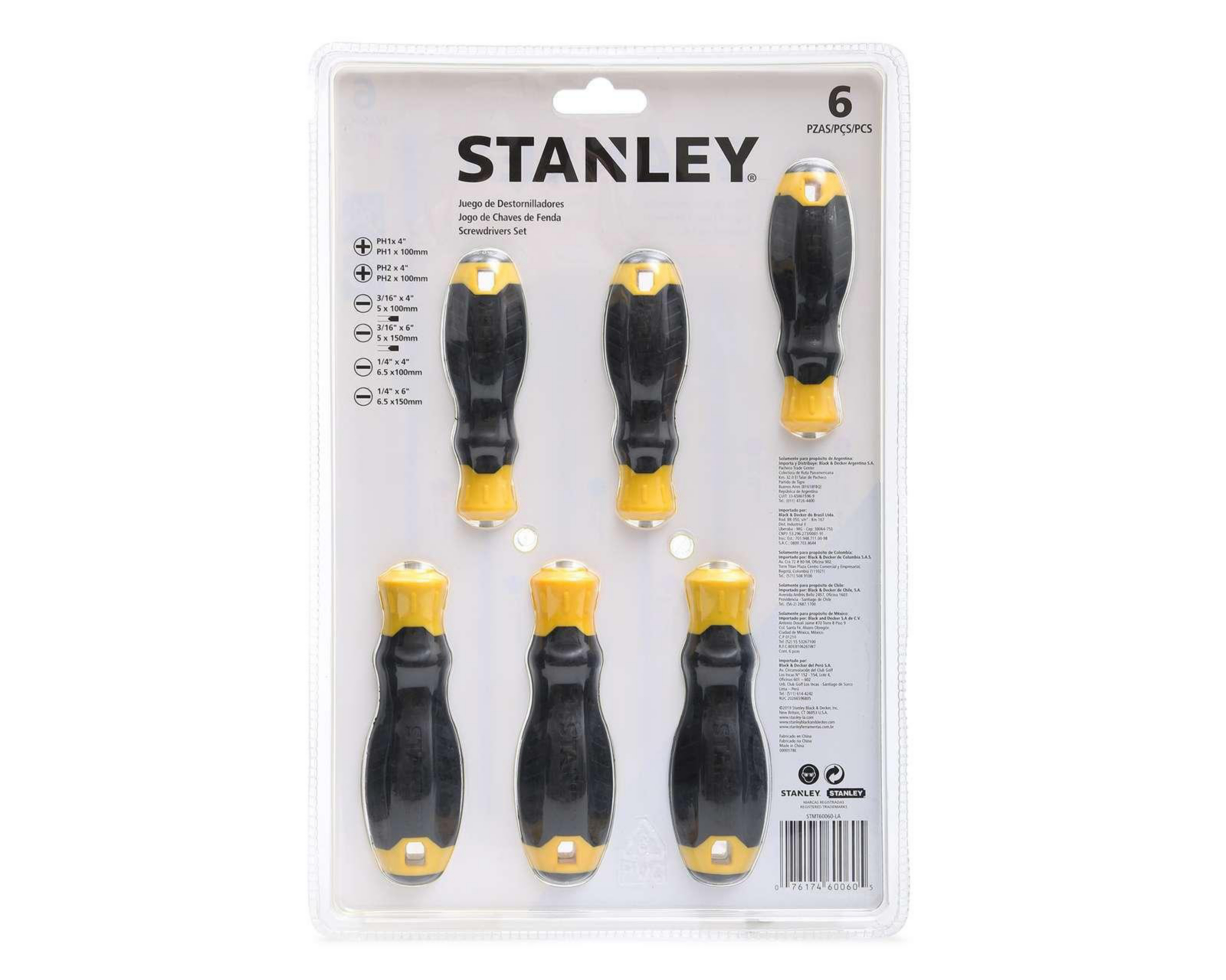 Foto 3 pulgar | Juego de Desarmadores Stanley STMT60060L-LA  6 piezas