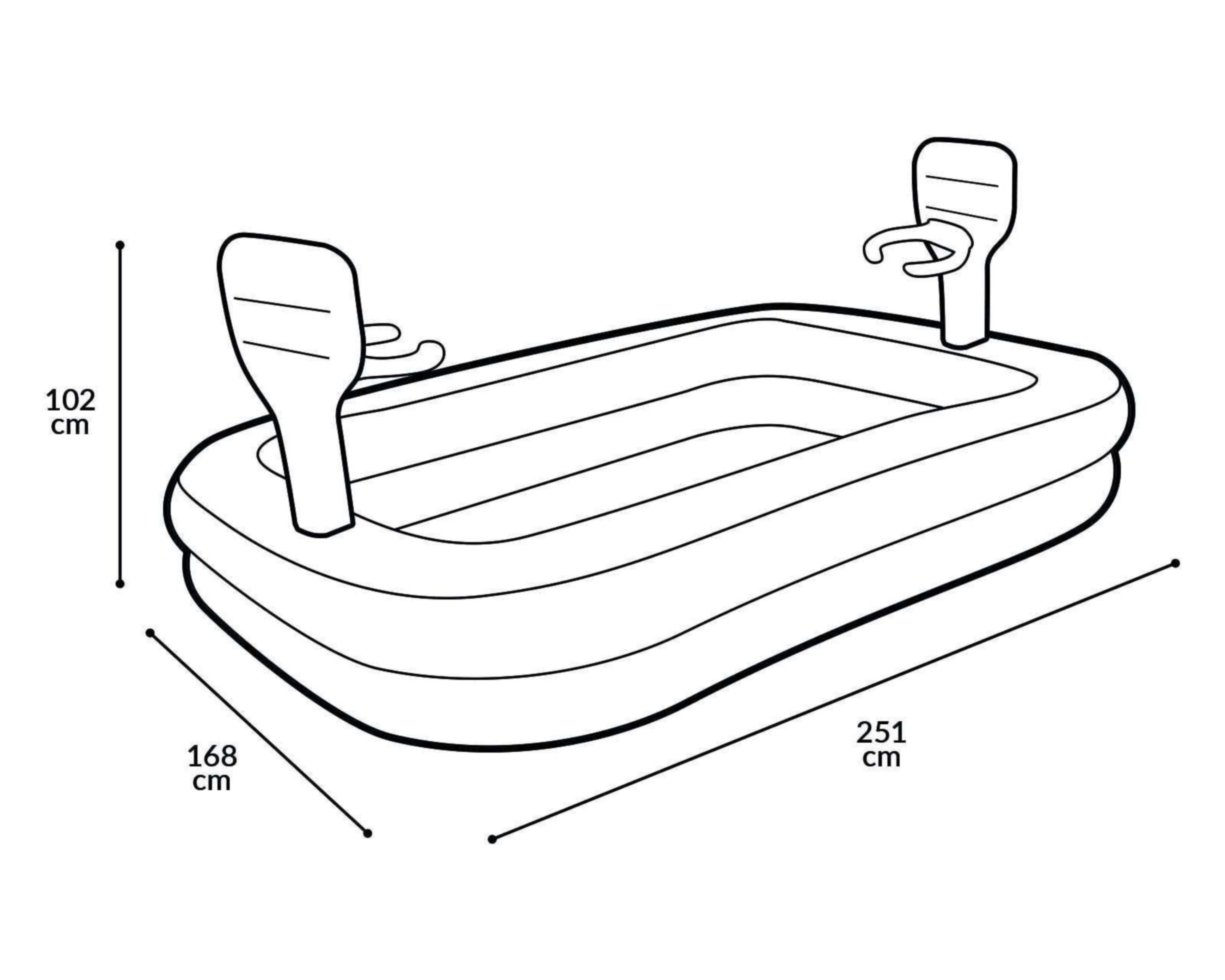 Foto 8 pulgar | Alberca Rectangular Bestway 636 L 251 x 168 x 102 cm