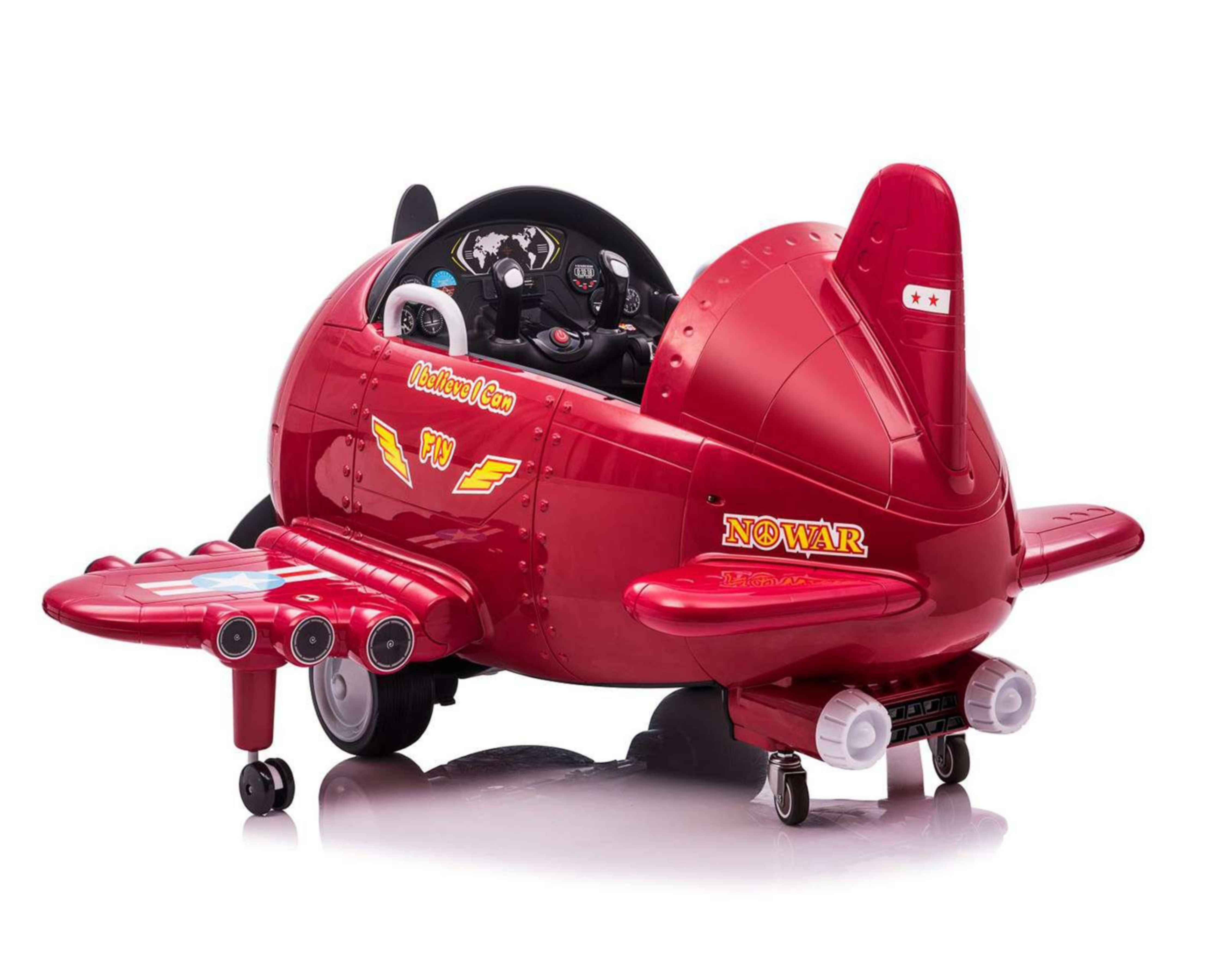 Foto 4 pulgar | Montable Eléctrico Funzone Avión Rojo
