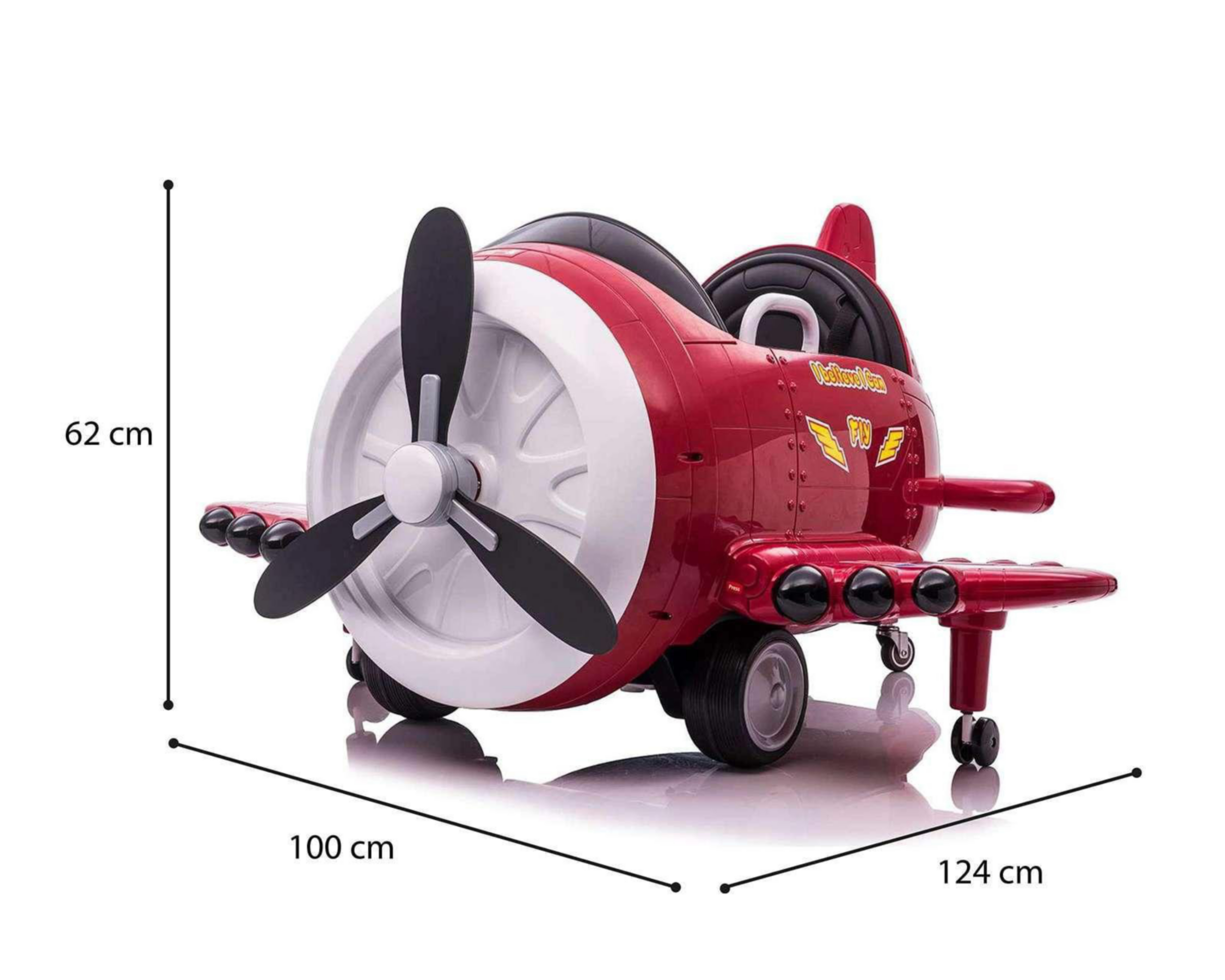 Foto 5 | Montable Eléctrico Funzone Avión Rojo