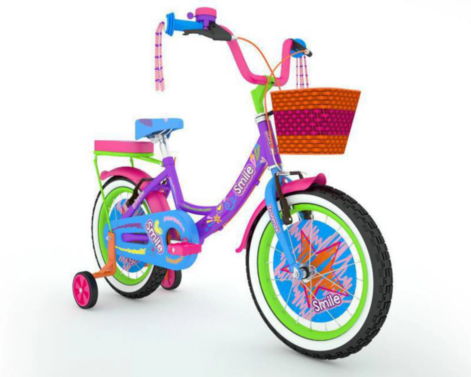 Bicicleta Infantil Iron Max Smile 16" Morado