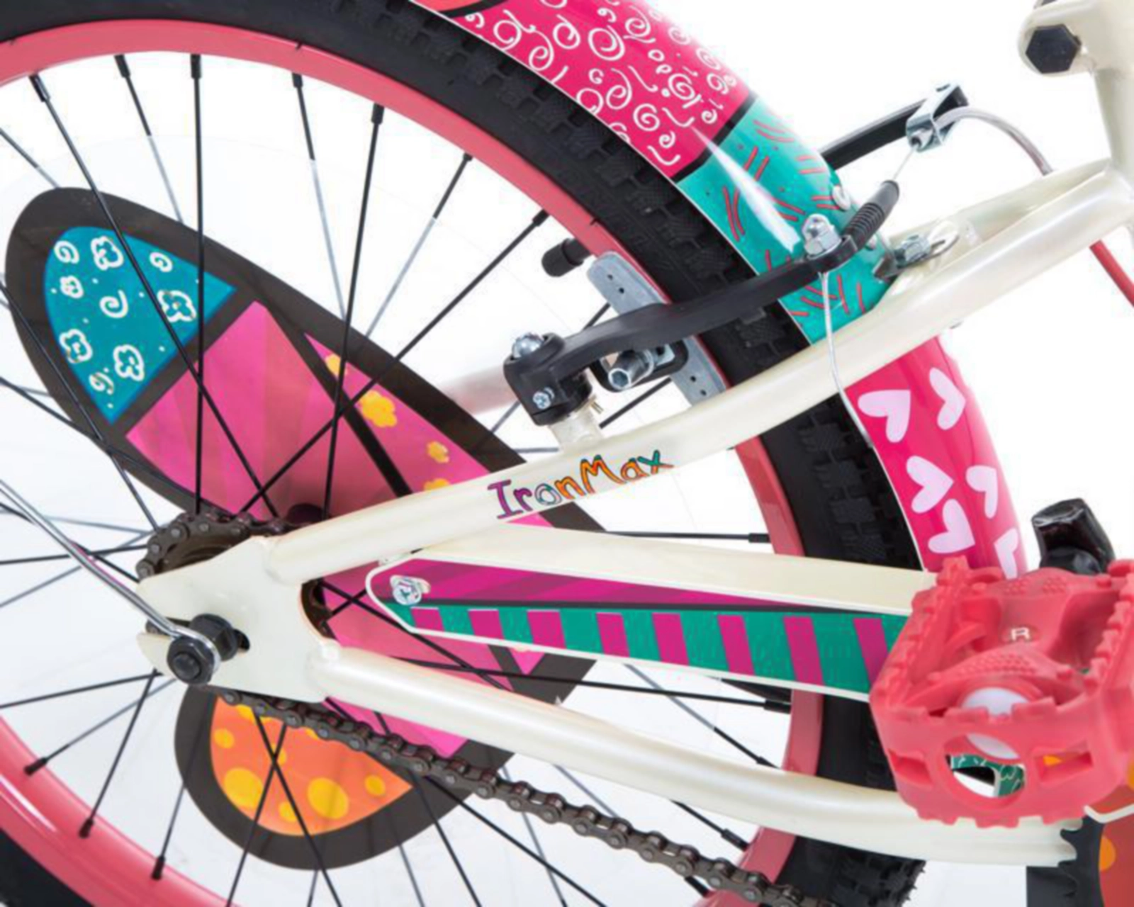 Foto 4 pulgar | Bicicleta Infantil Ironmax 20" Blanca