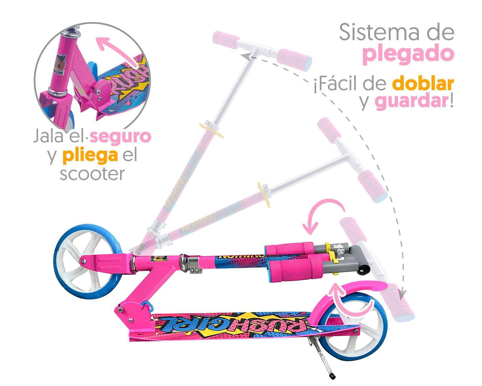 Foto 5 pulgar | Scooter Flying Wheels Rush Niña 2M-SFWG-WD con Soporte