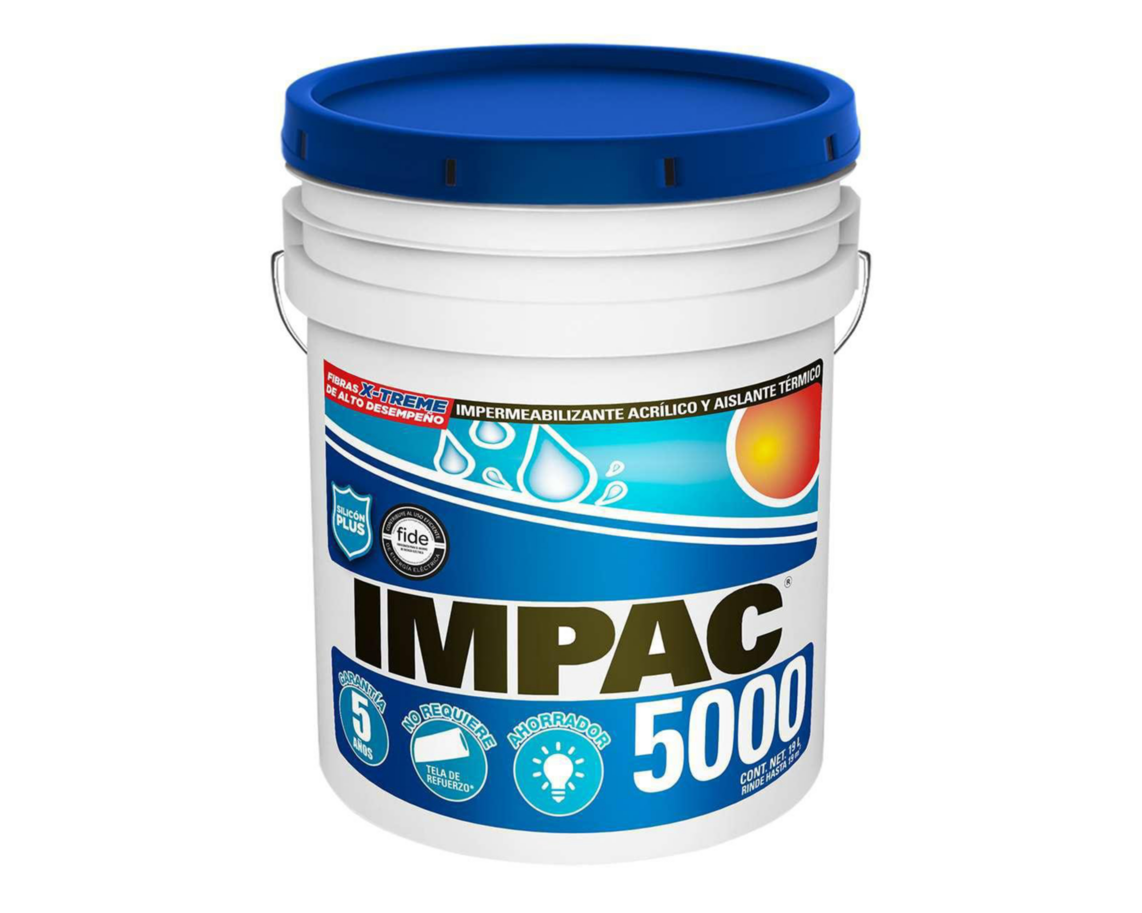 Foto 1 | Impermeabilizante Acrílico Impac 5000 Blanco 19 l