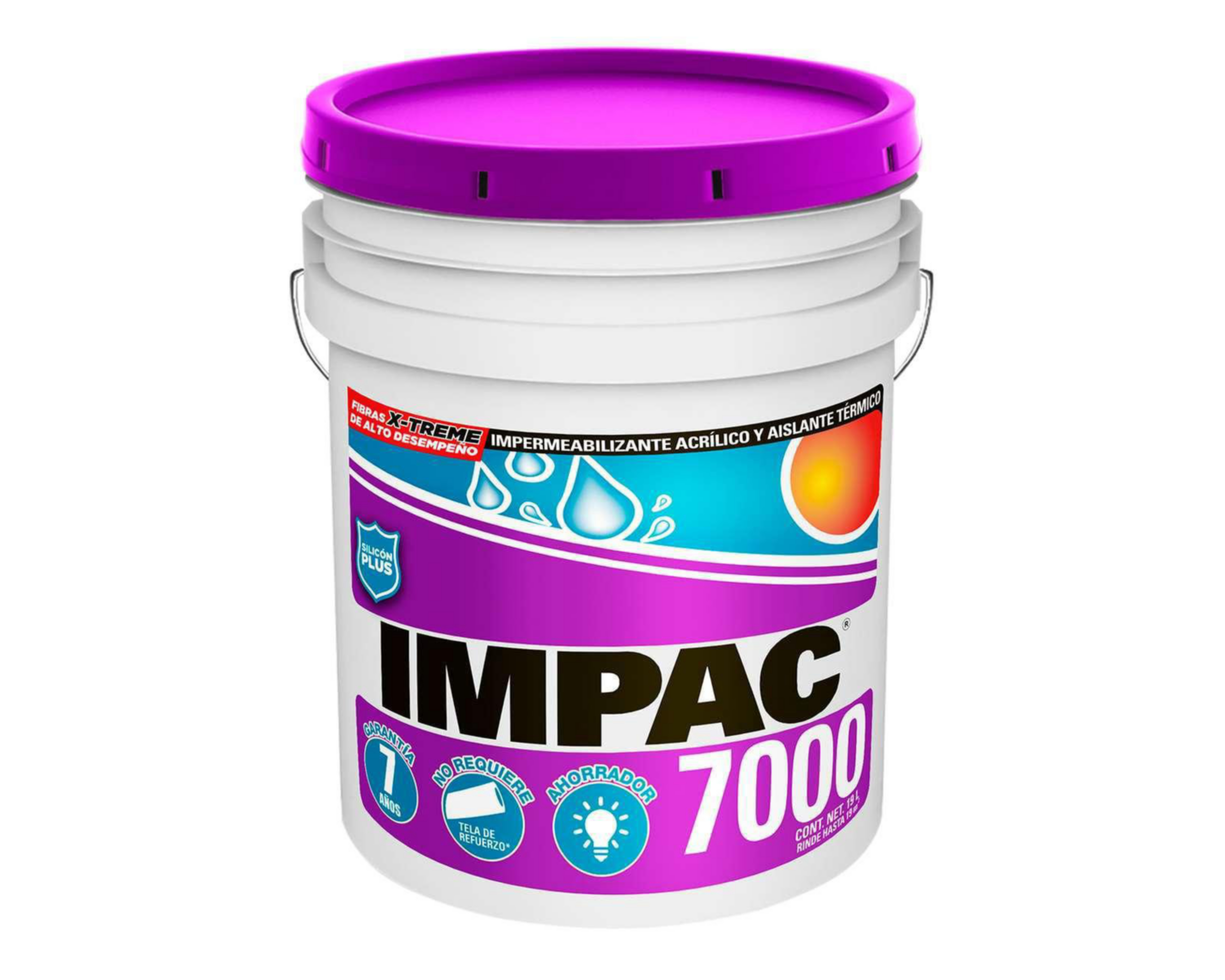 Foto 1 | Impermeabilizante Acrílico Impac 7000 Blanco 19 l