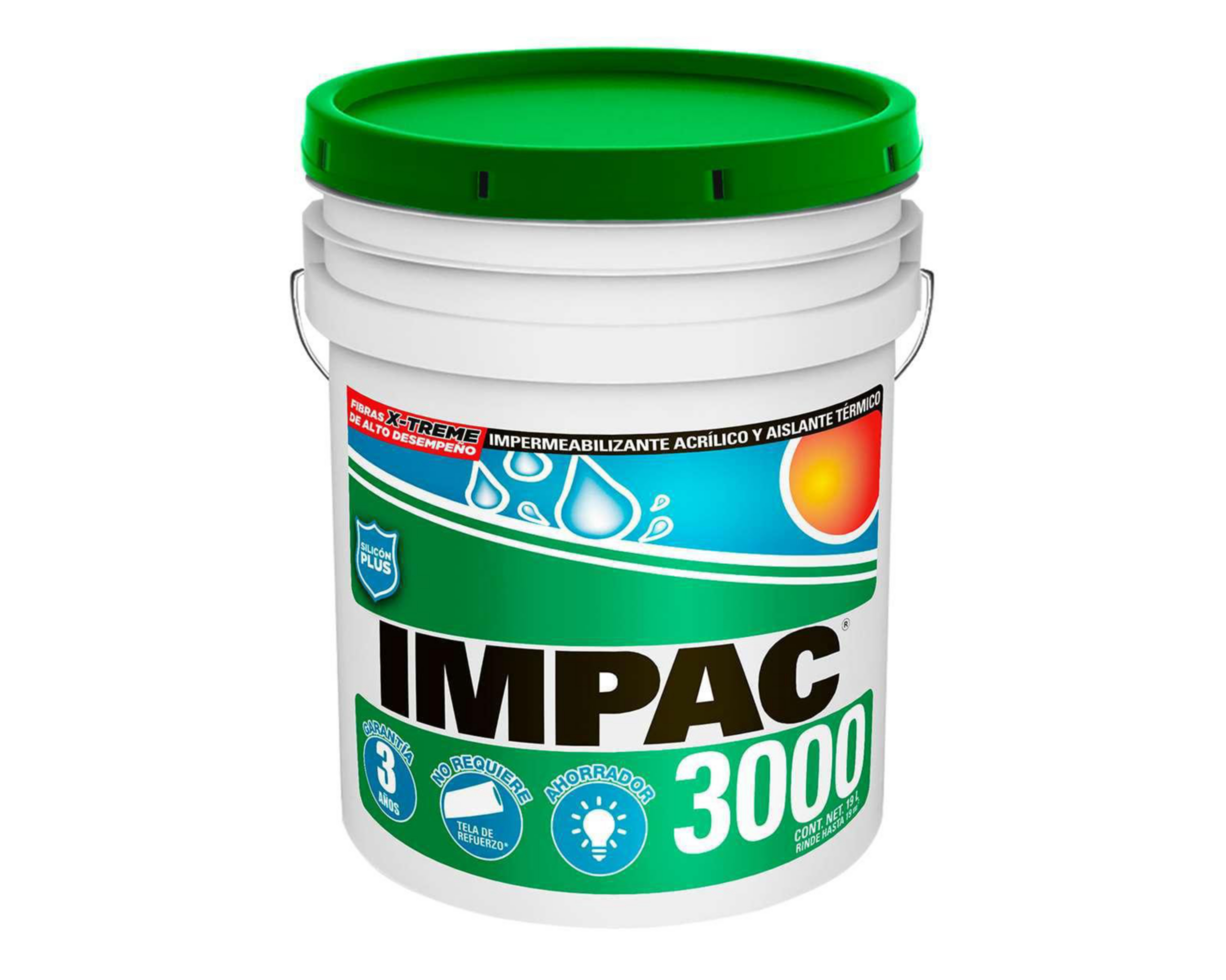 Foto 1 | Impermeabilizante Acrílico Impac 3000 Blanco 19 l