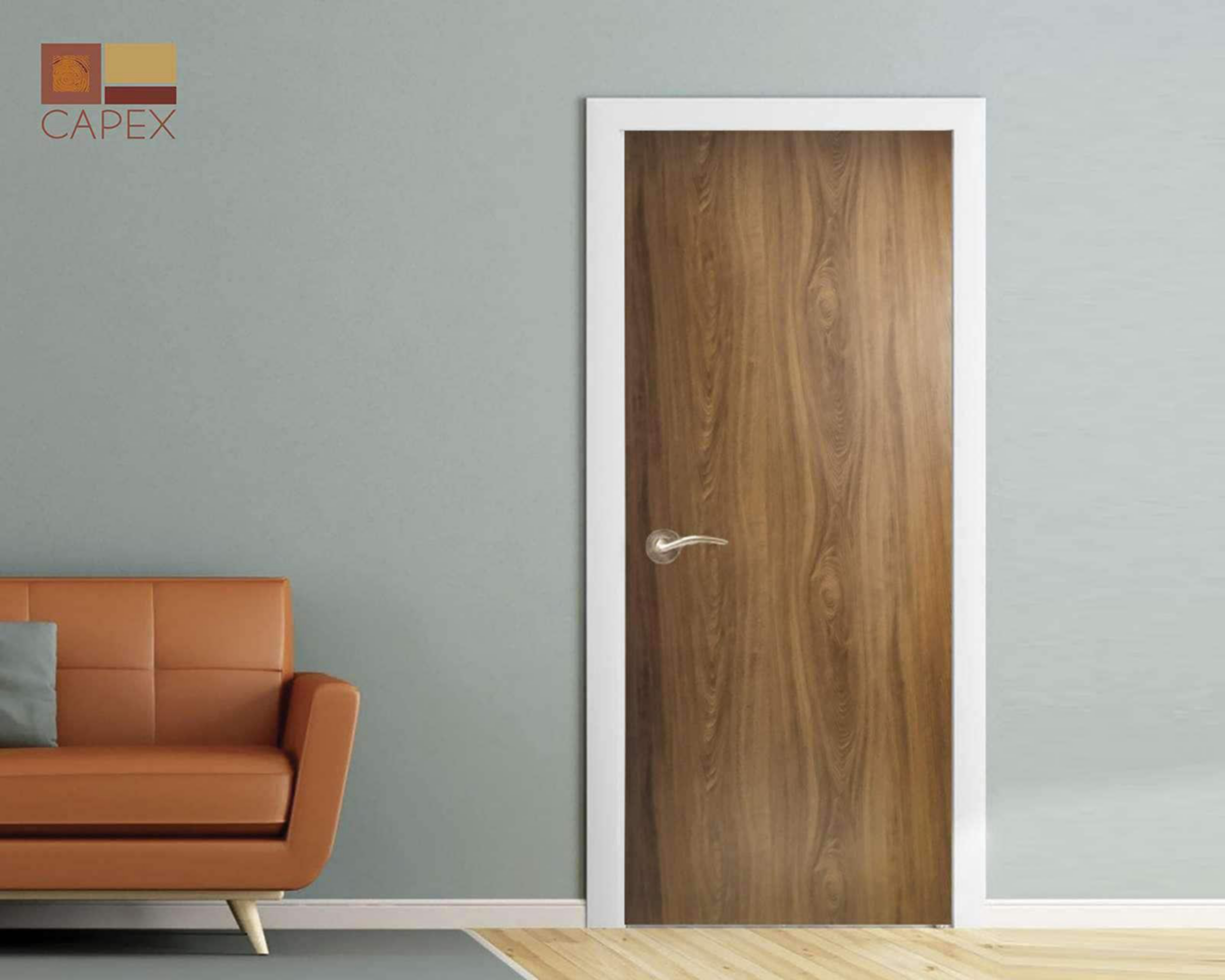 Puerta Capex Chocolate de Tambor para Interior 90 x 210 cm $1,599