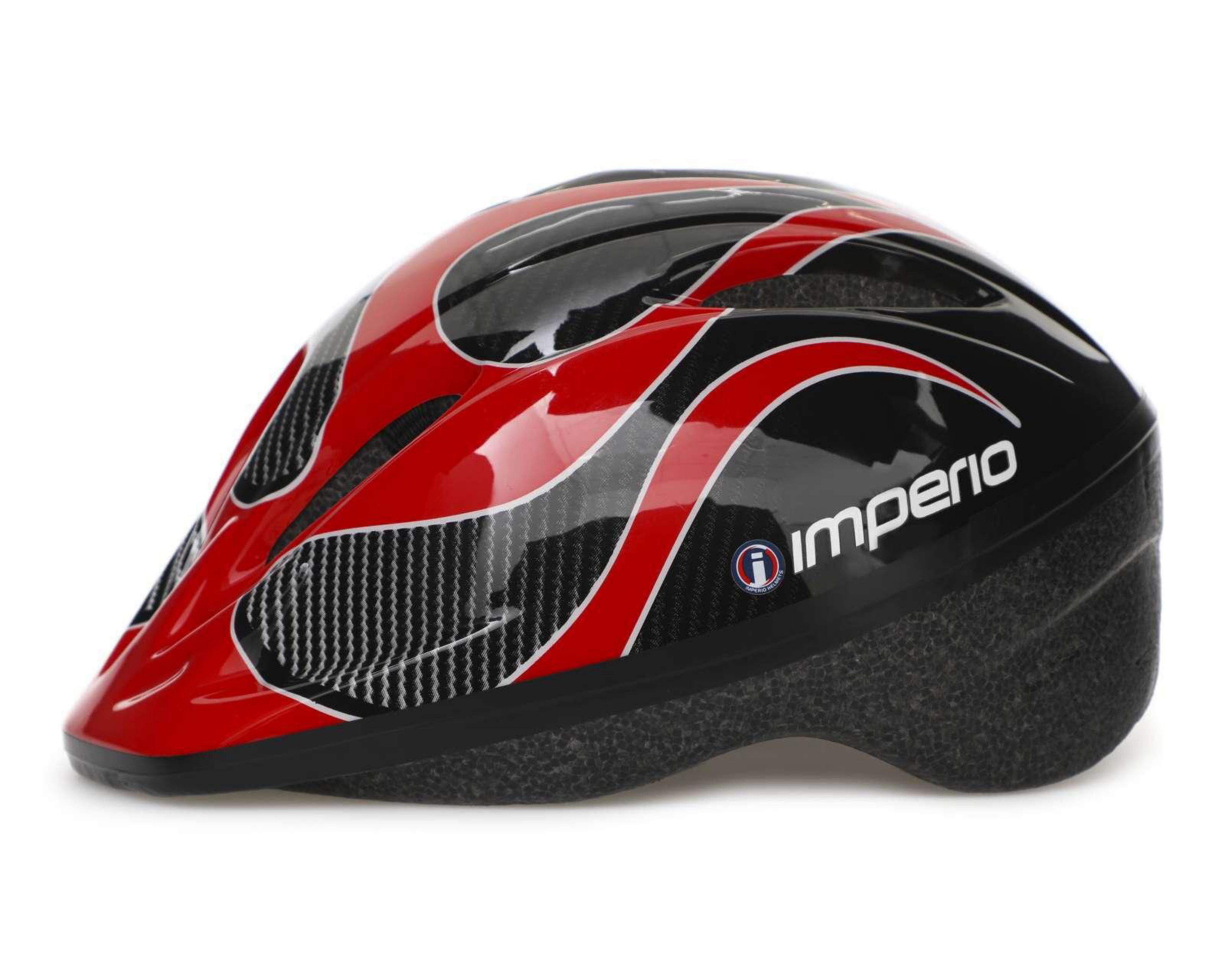 Foto 4 pulgar | Casco y Accesorios para Ciclista Imperio Infantil Negro/Rojo