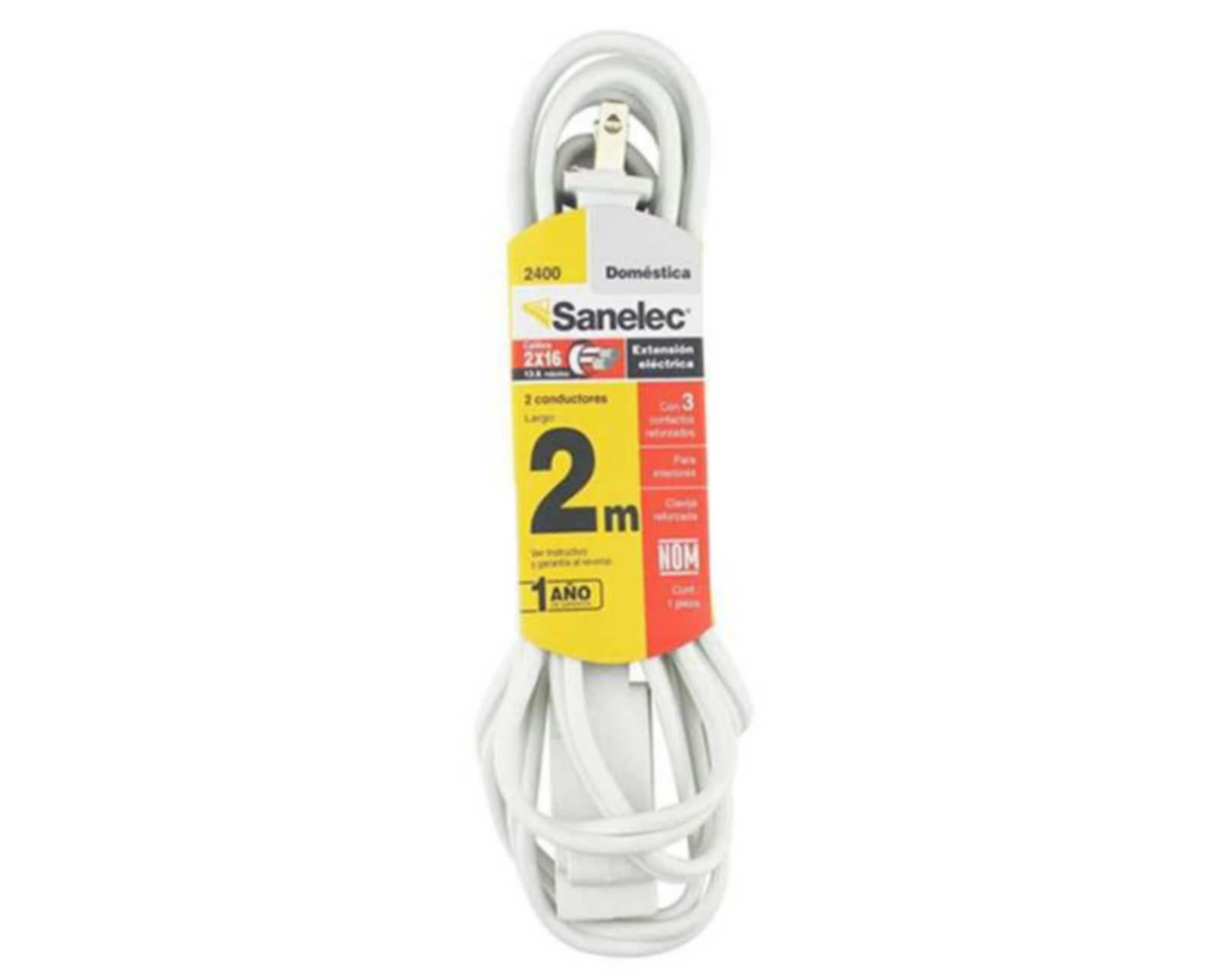 Extensión Sanelec 3 Contactos 2 m