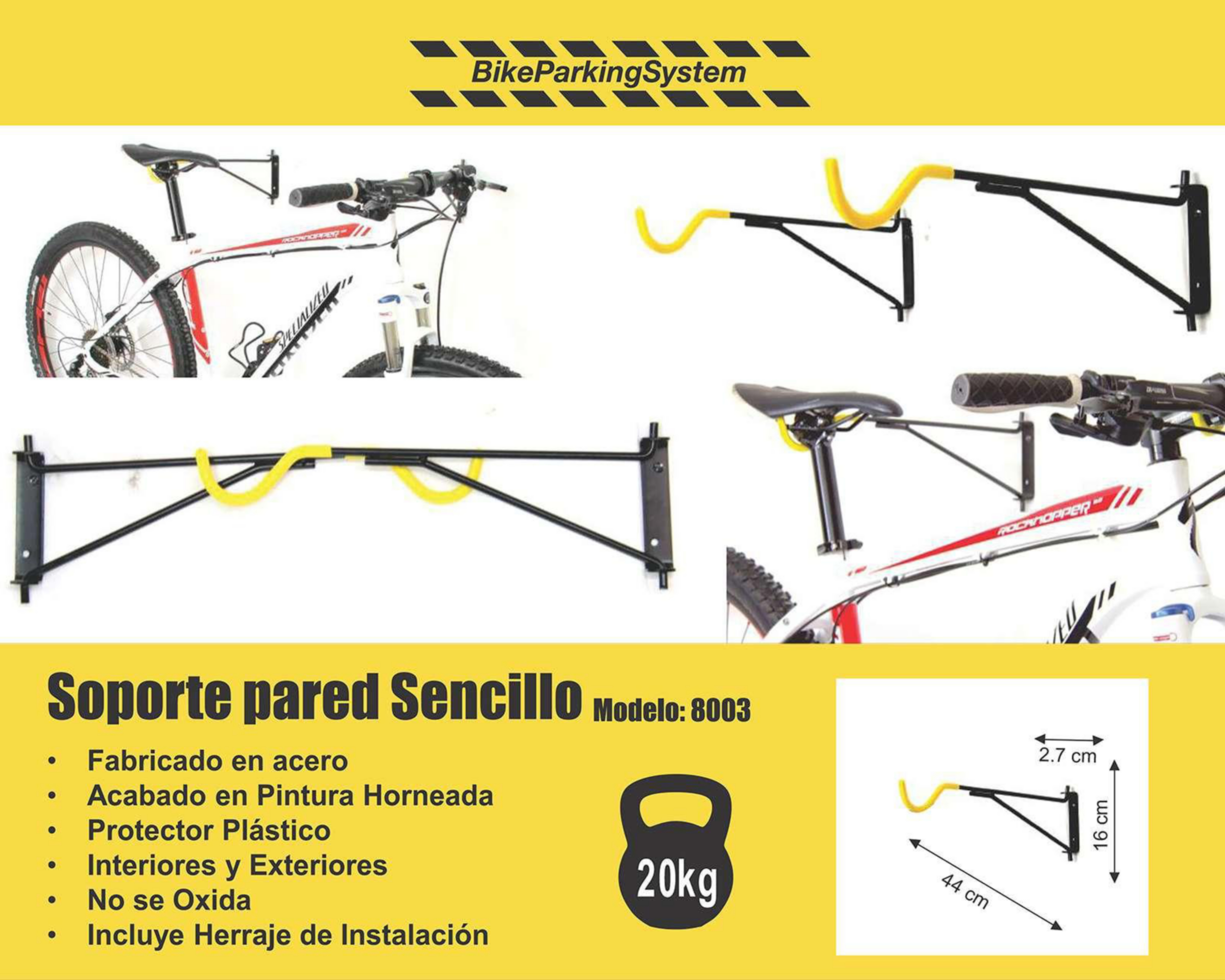 Foto 5 | Soportes de Pared para Bicicleta BKPS 8003SP