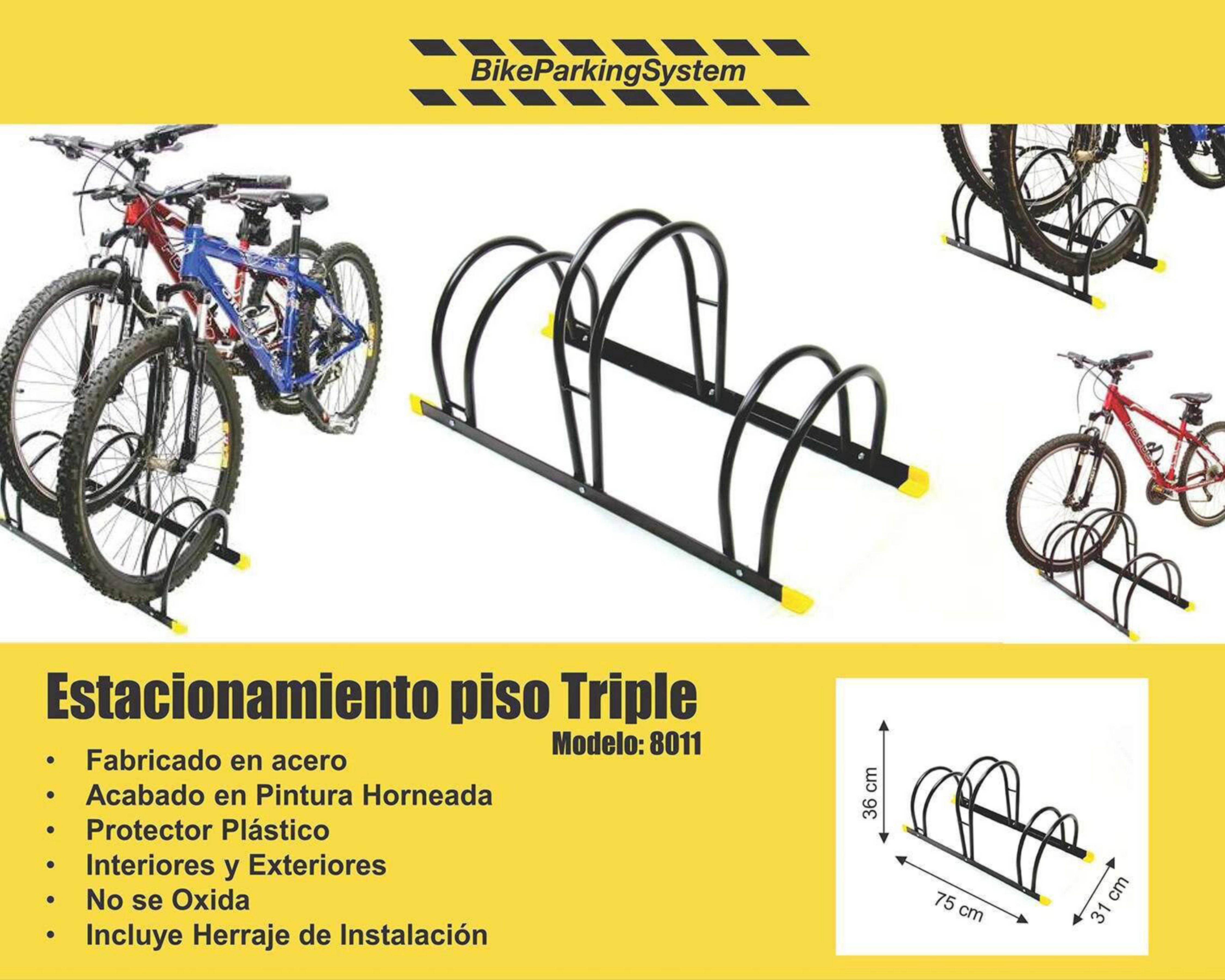 Foto 3 pulgar | Estacionamiento para Bicicletas BKPS 8011EP