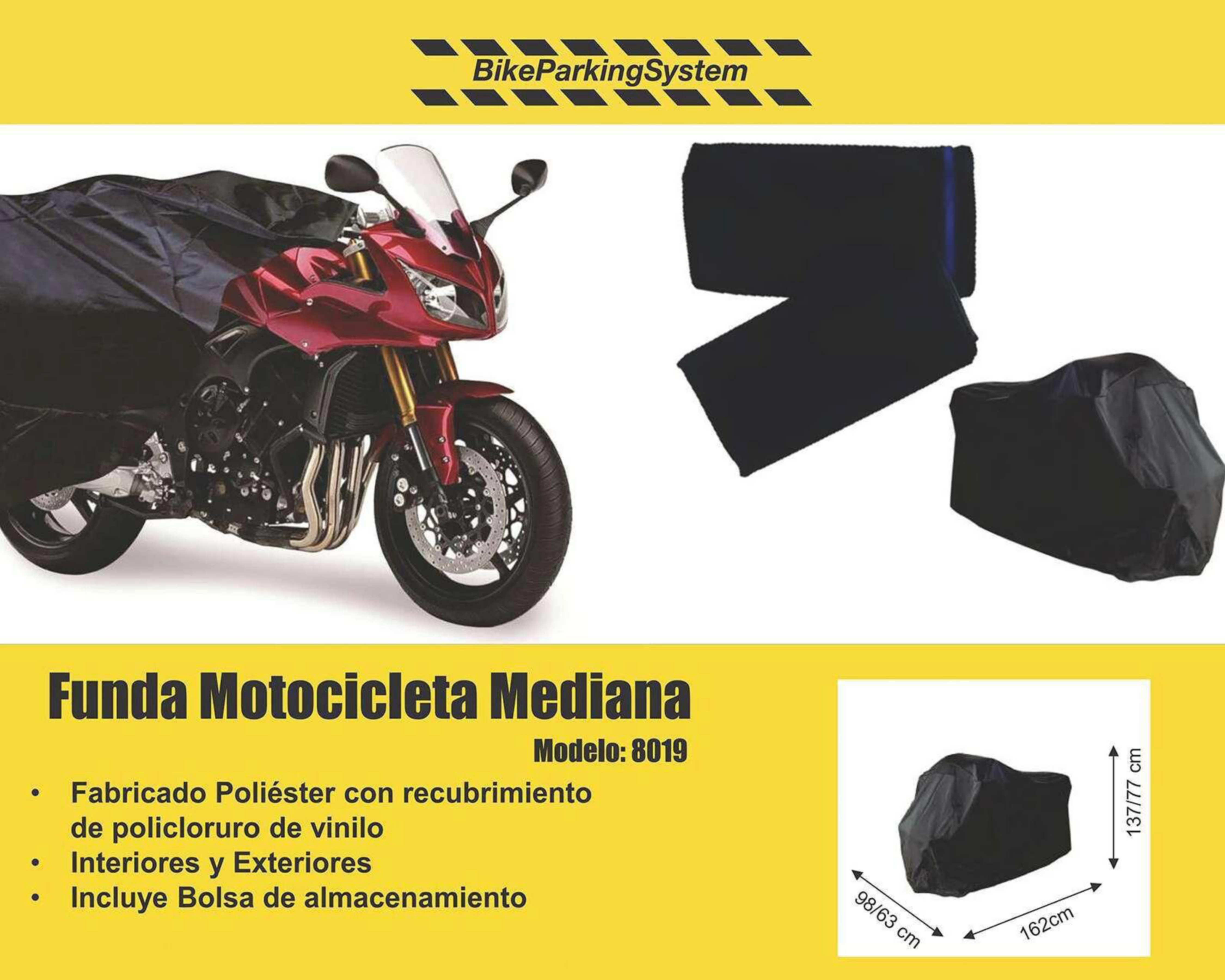 Foto 4 pulgar | Funda para Motocicleta BKPS 8019FMM