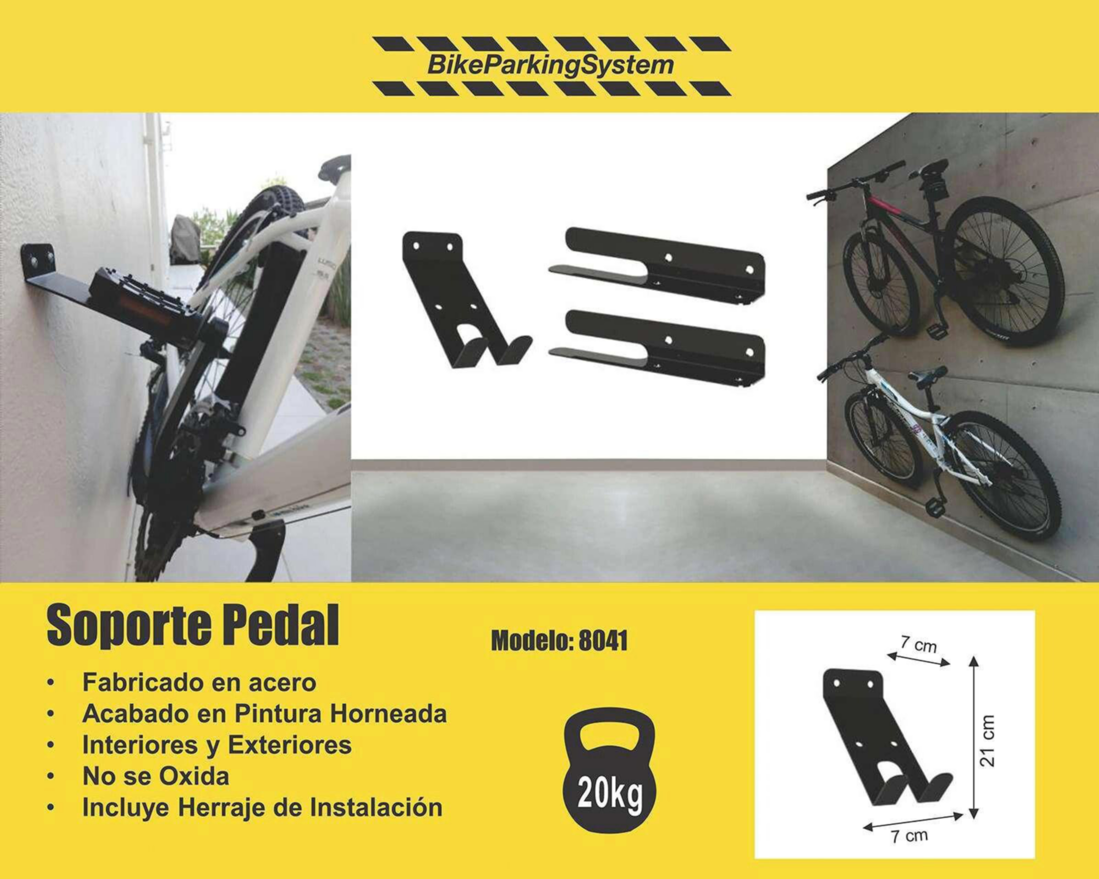 Foto 3 pulgar | Soportes de Pedal de Pared para Bicicleta BKPS 8041SP