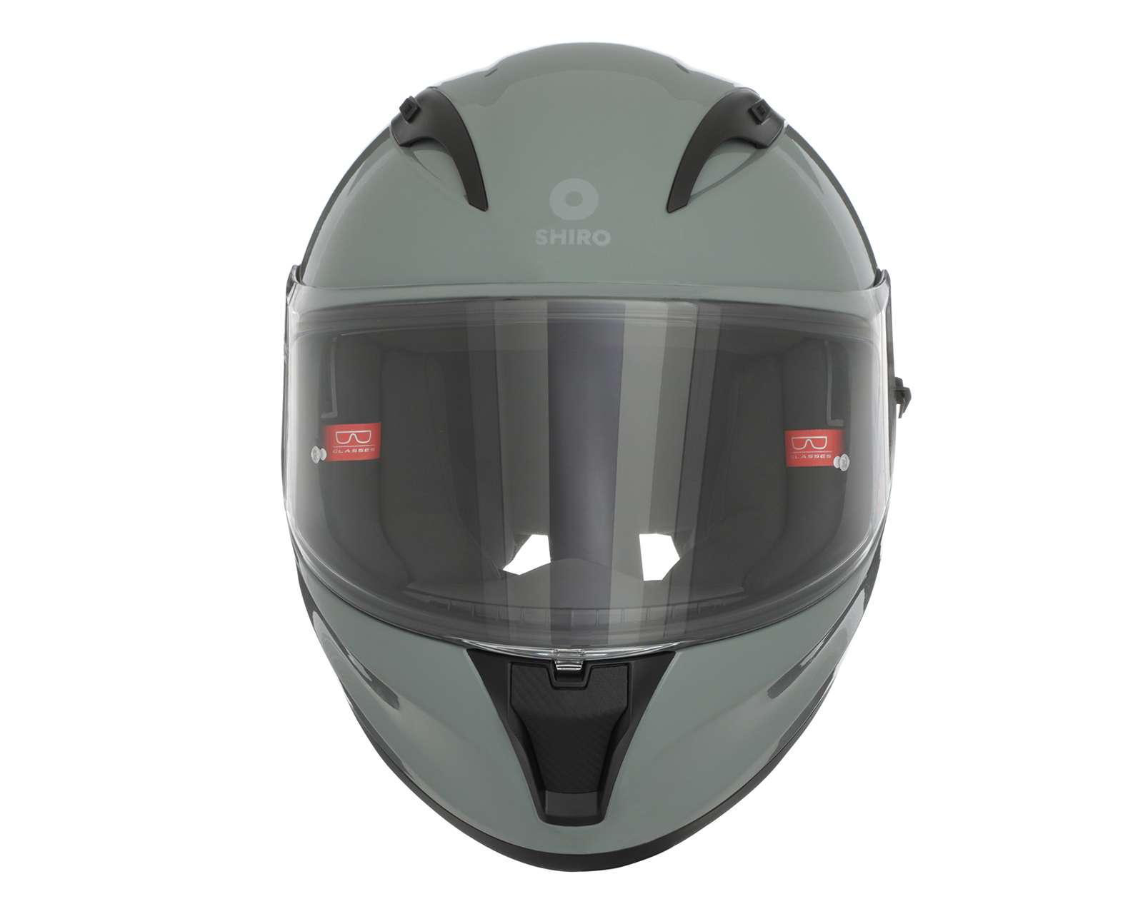 Foto 6 | Casco para Motociclista Shiro Grande Gris