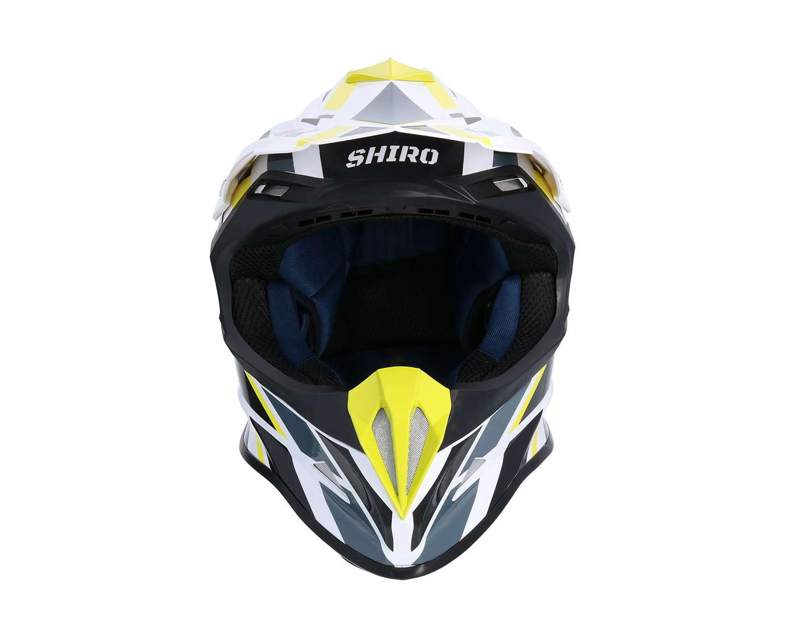 Casco para Motociclista Shiro Grande Blanco