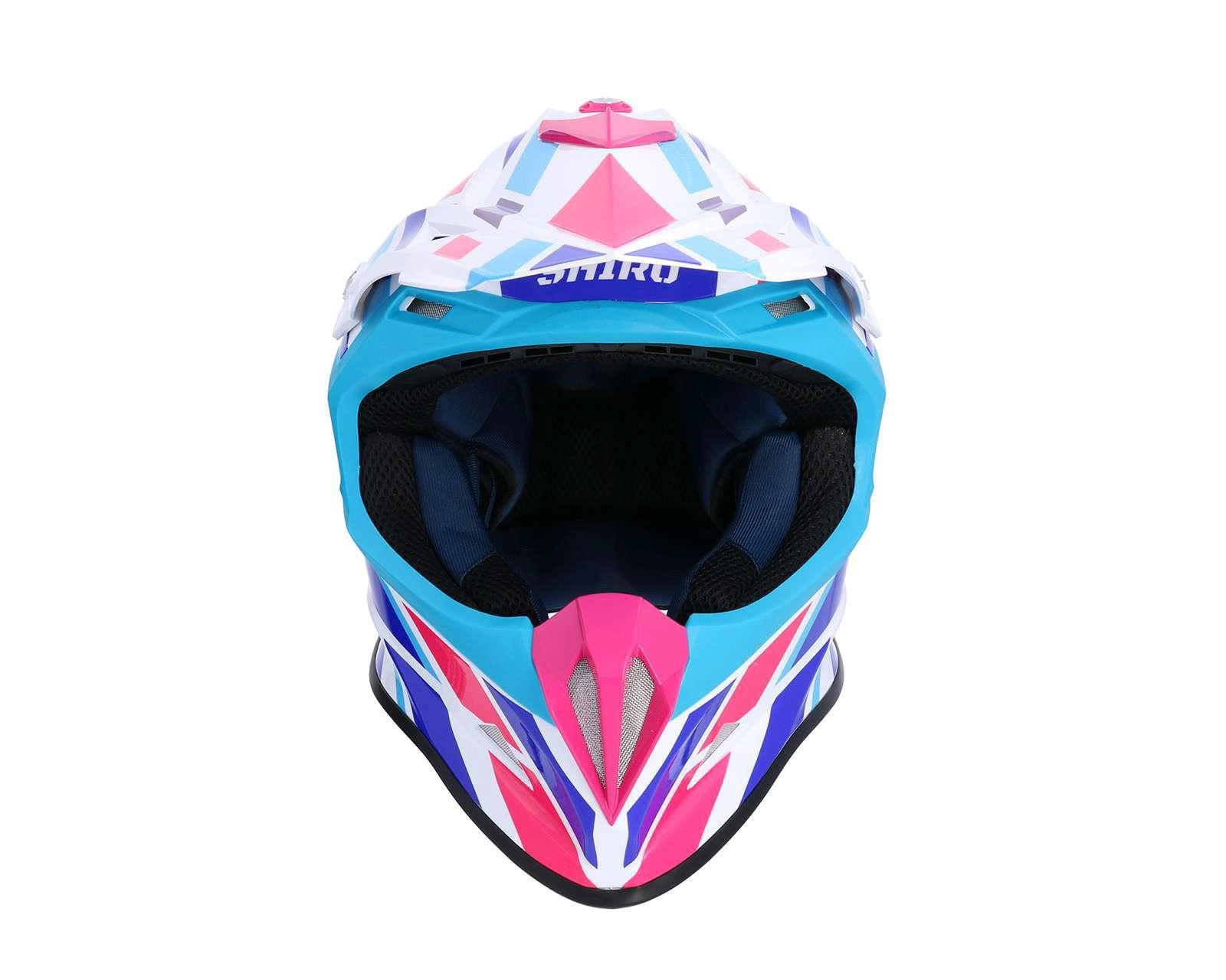 Casco para Motociclista Mediano Shiro Azul