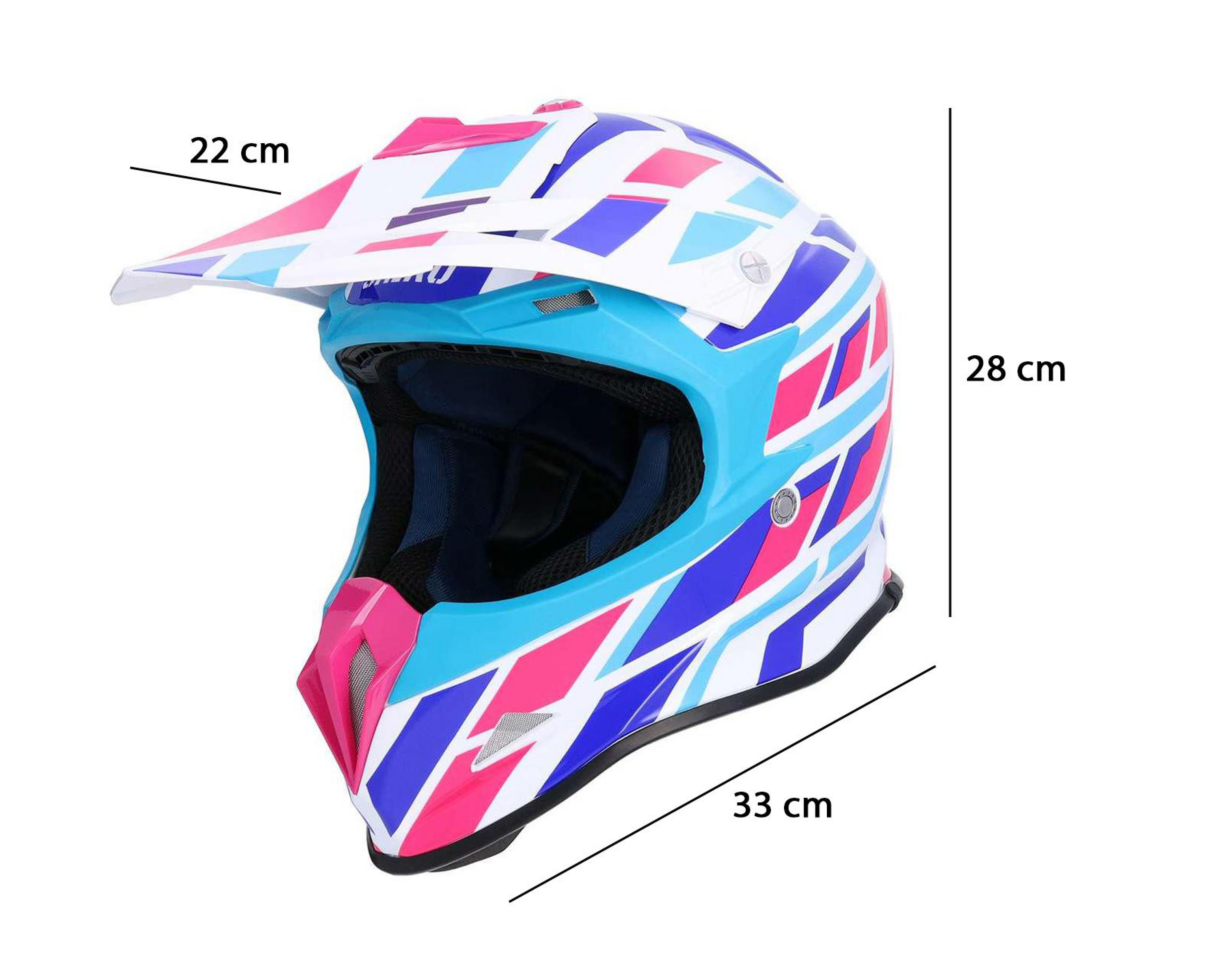 Foto 9 | Casco para Motociclista Shiro Extragrande Azul