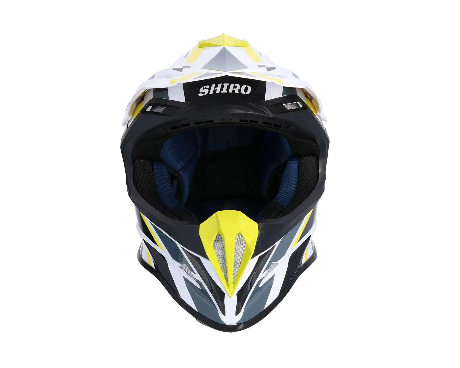 Casco para Motociclista Shiro Extragrande Blanco