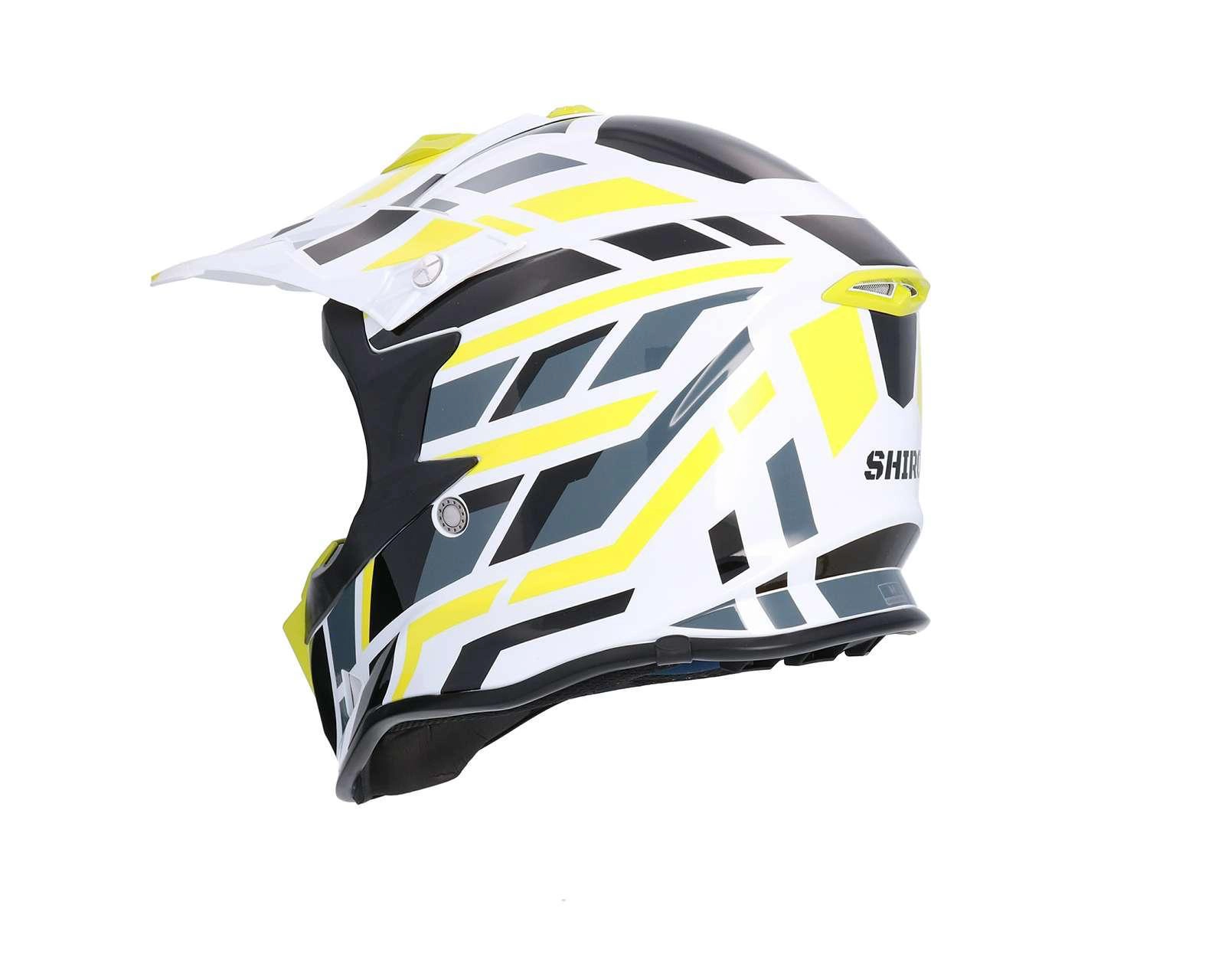 Foto 5 pulgar | Casco para Motociclista Shiro Extragrande Blanco